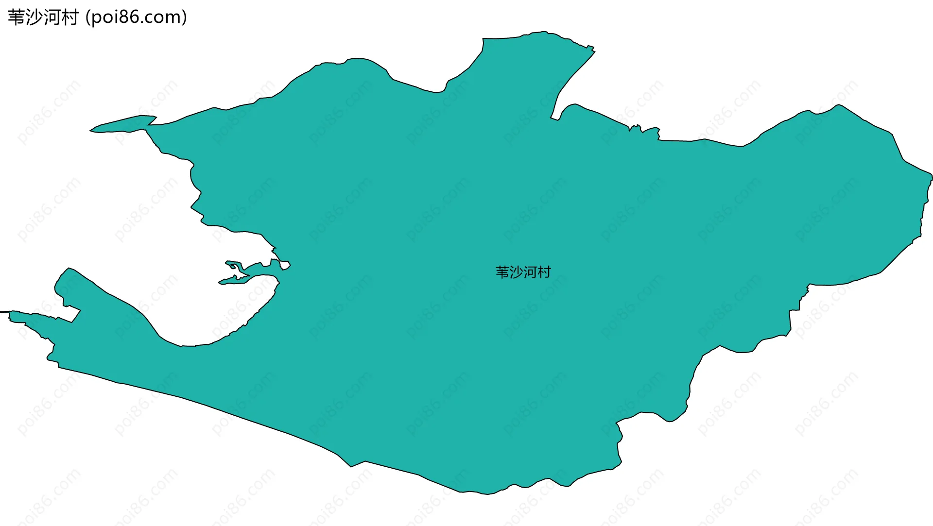 苇沙河村边界地图