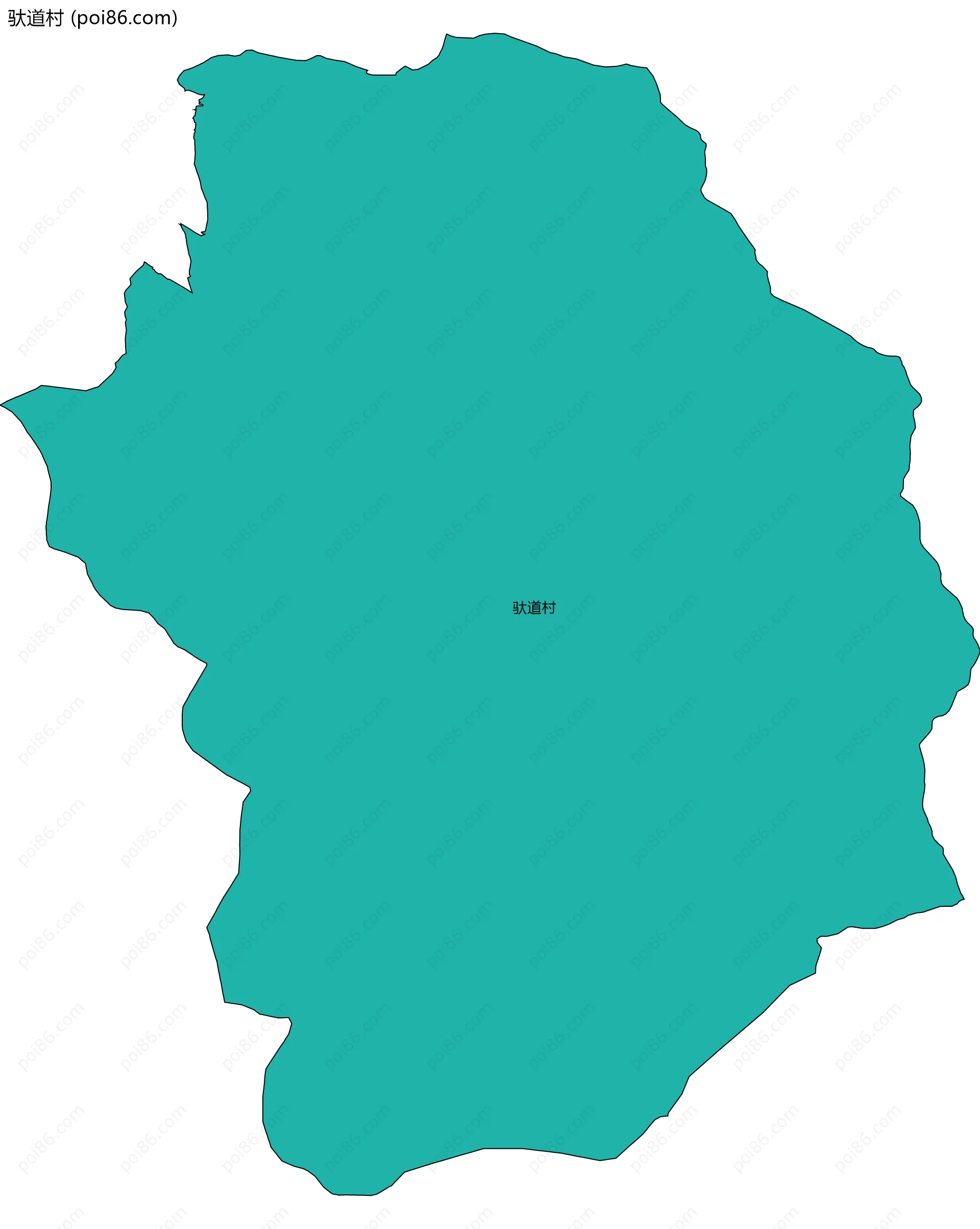 驮道村边界地图