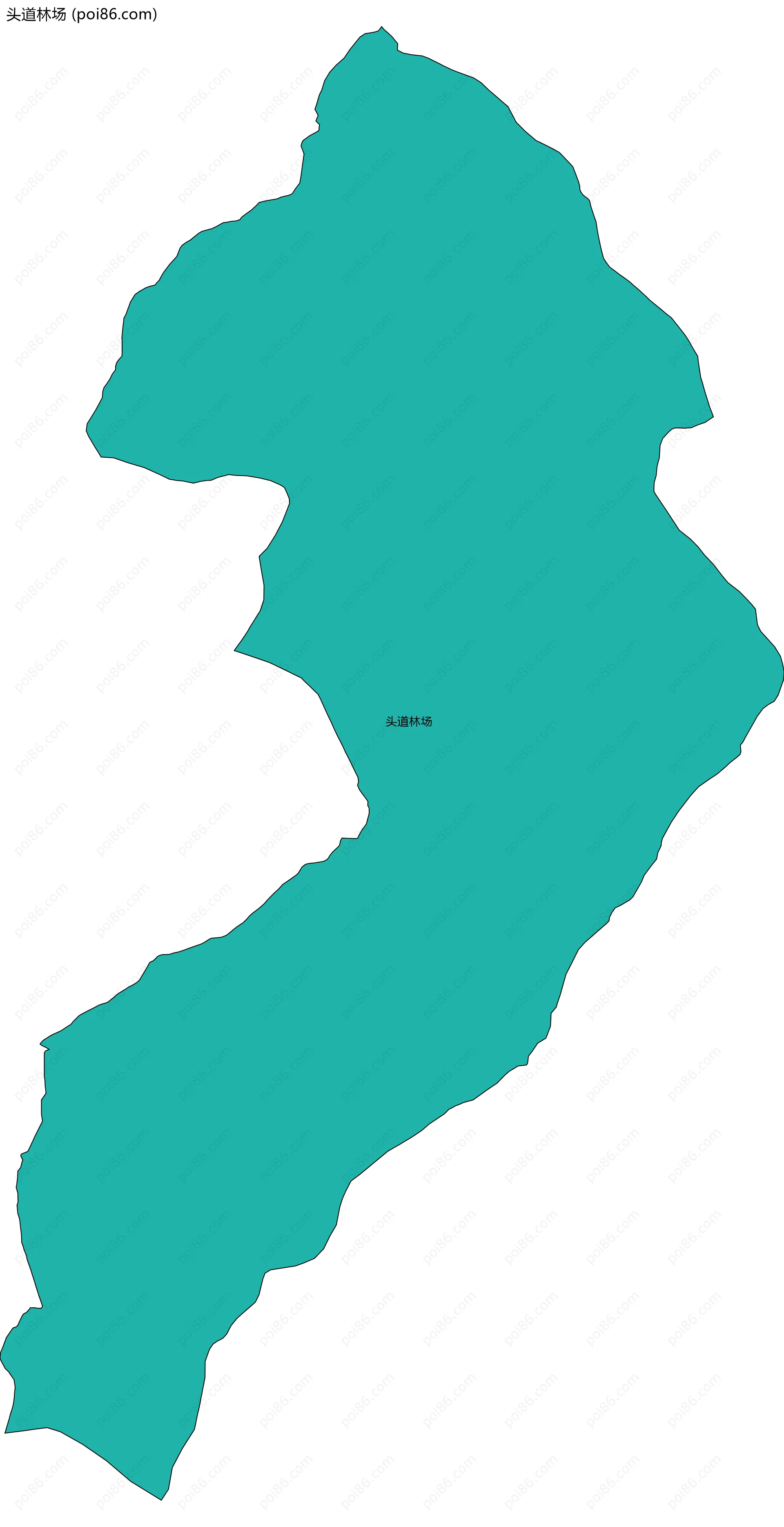 头道林场边界地图
