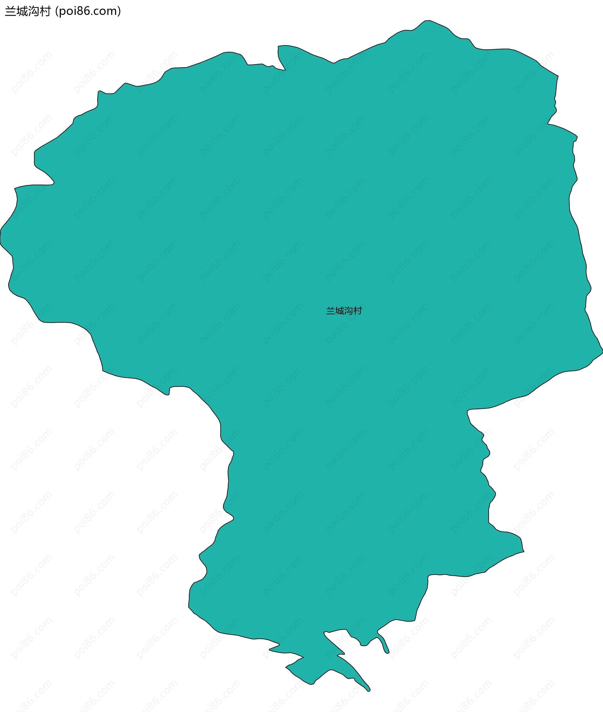 兰城沟村边界地图