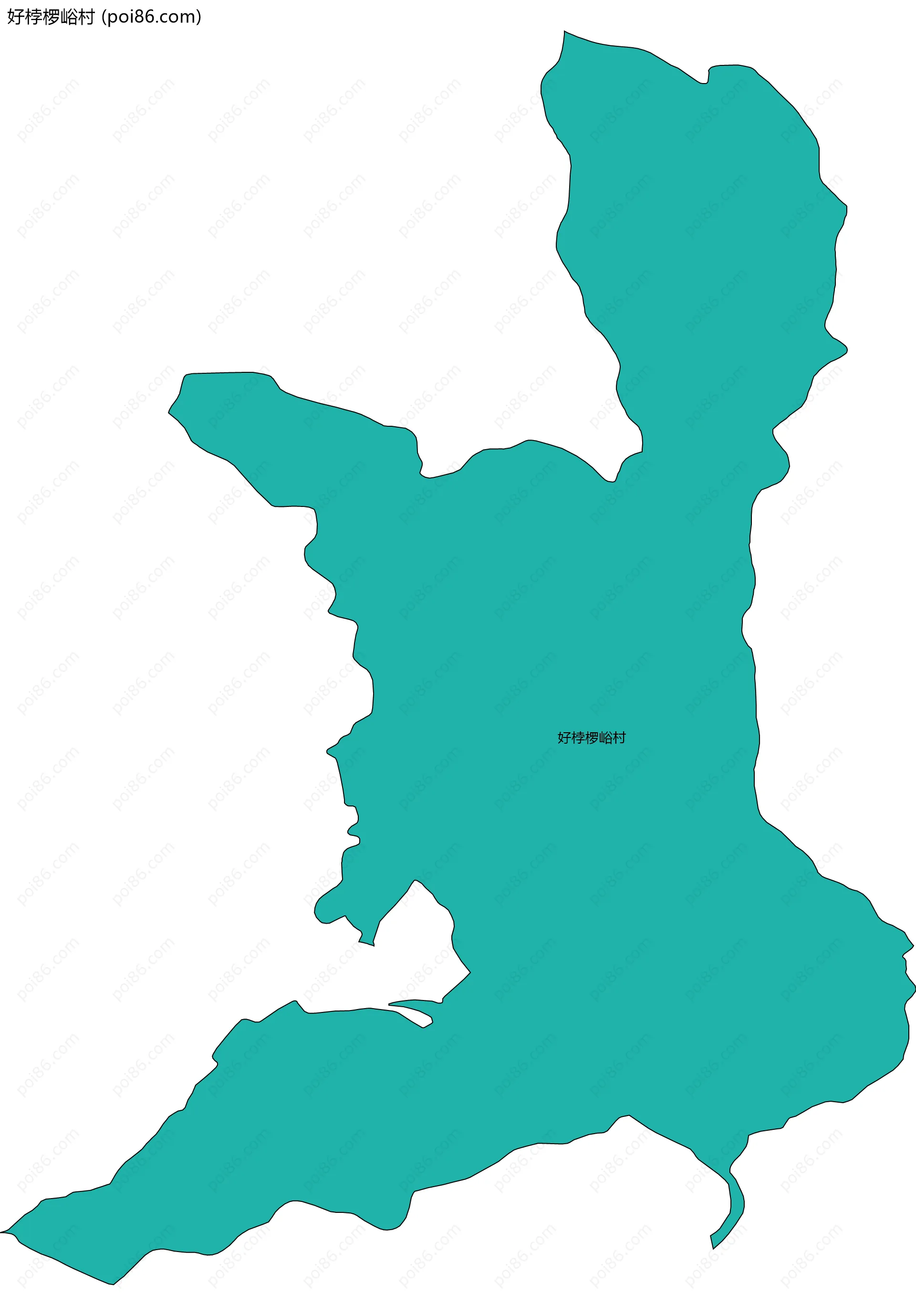 好桲椤峪村边界地图