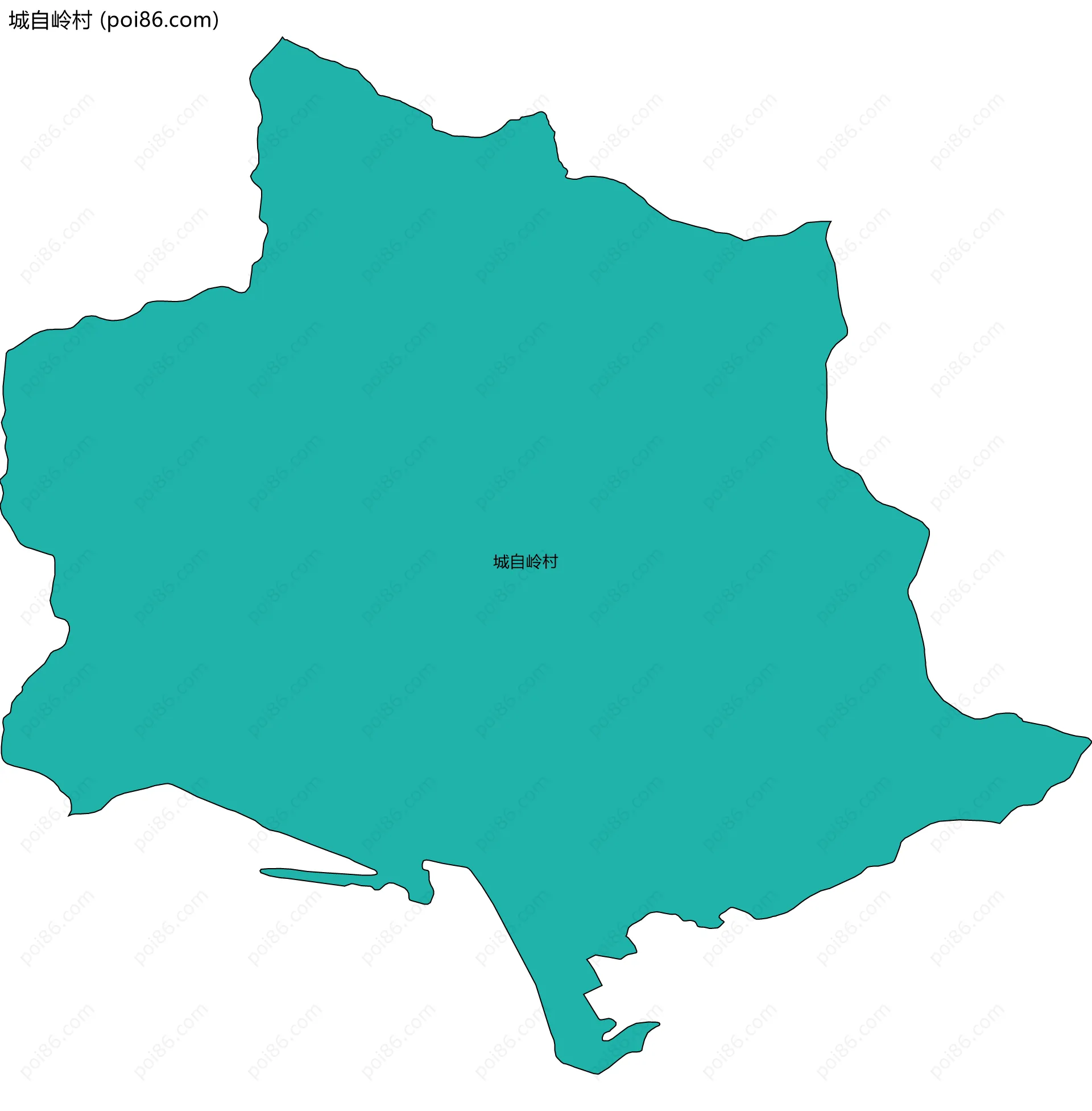 城自岭村边界地图