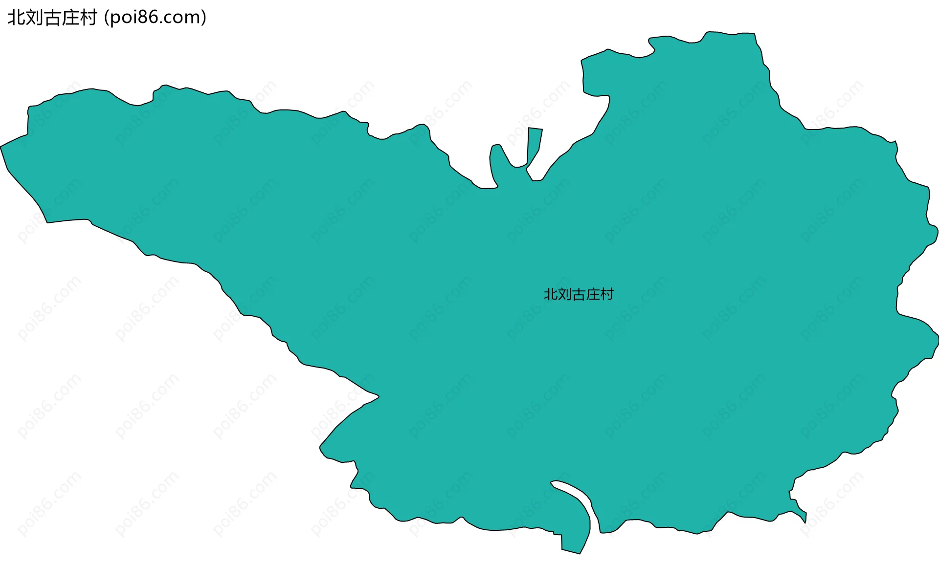 北刘古庄村边界地图