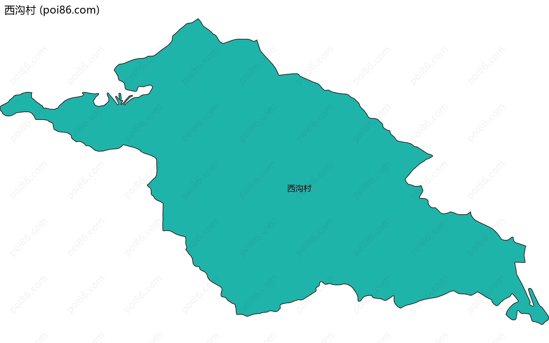 西沟村边界地图