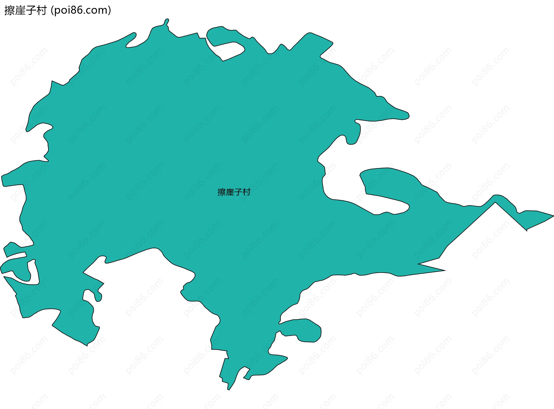 擦崖子村边界地图