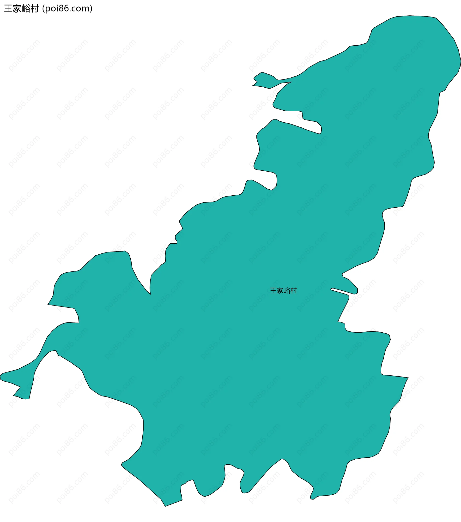 王家峪村边界地图