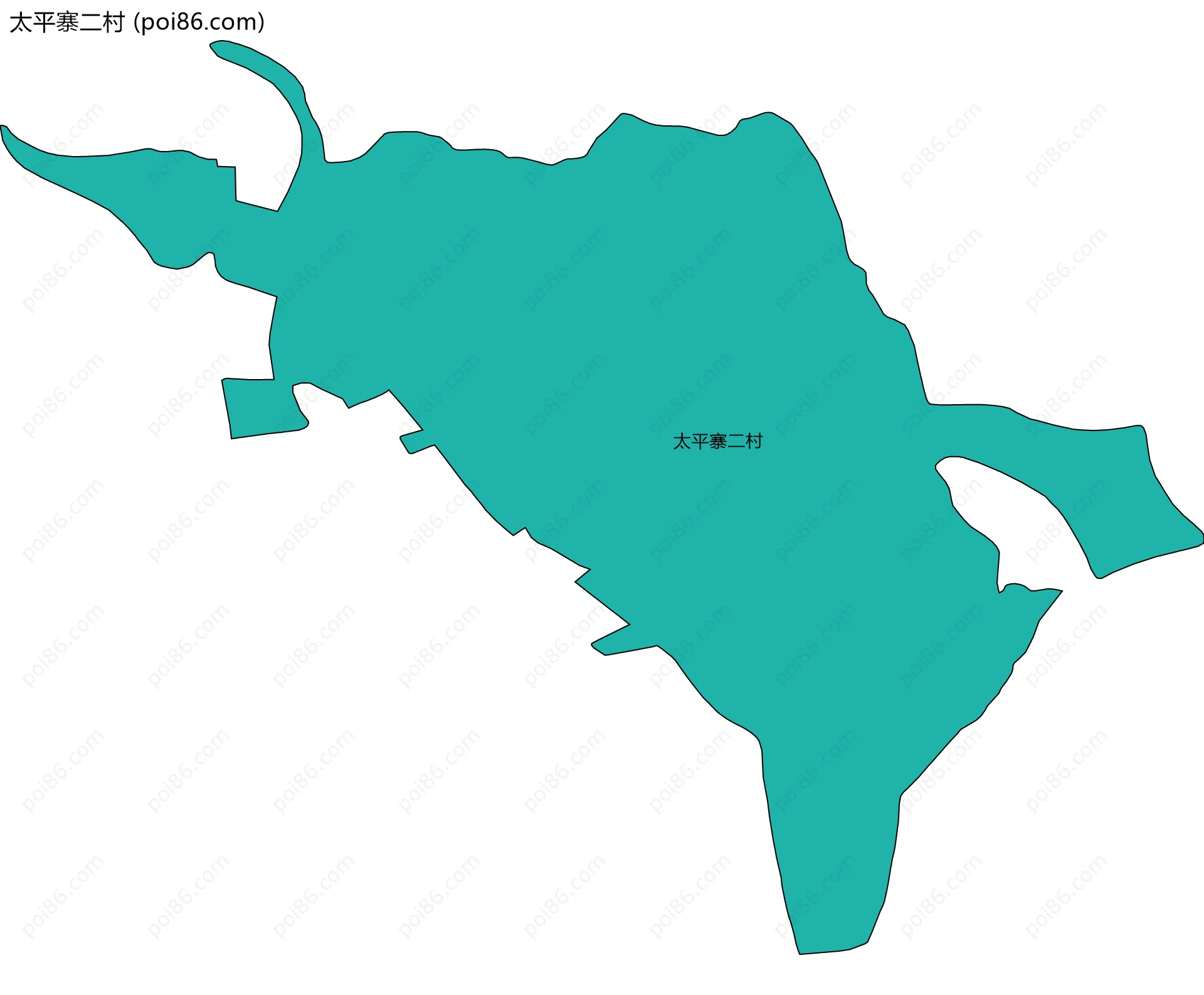 太平寨二村边界地图