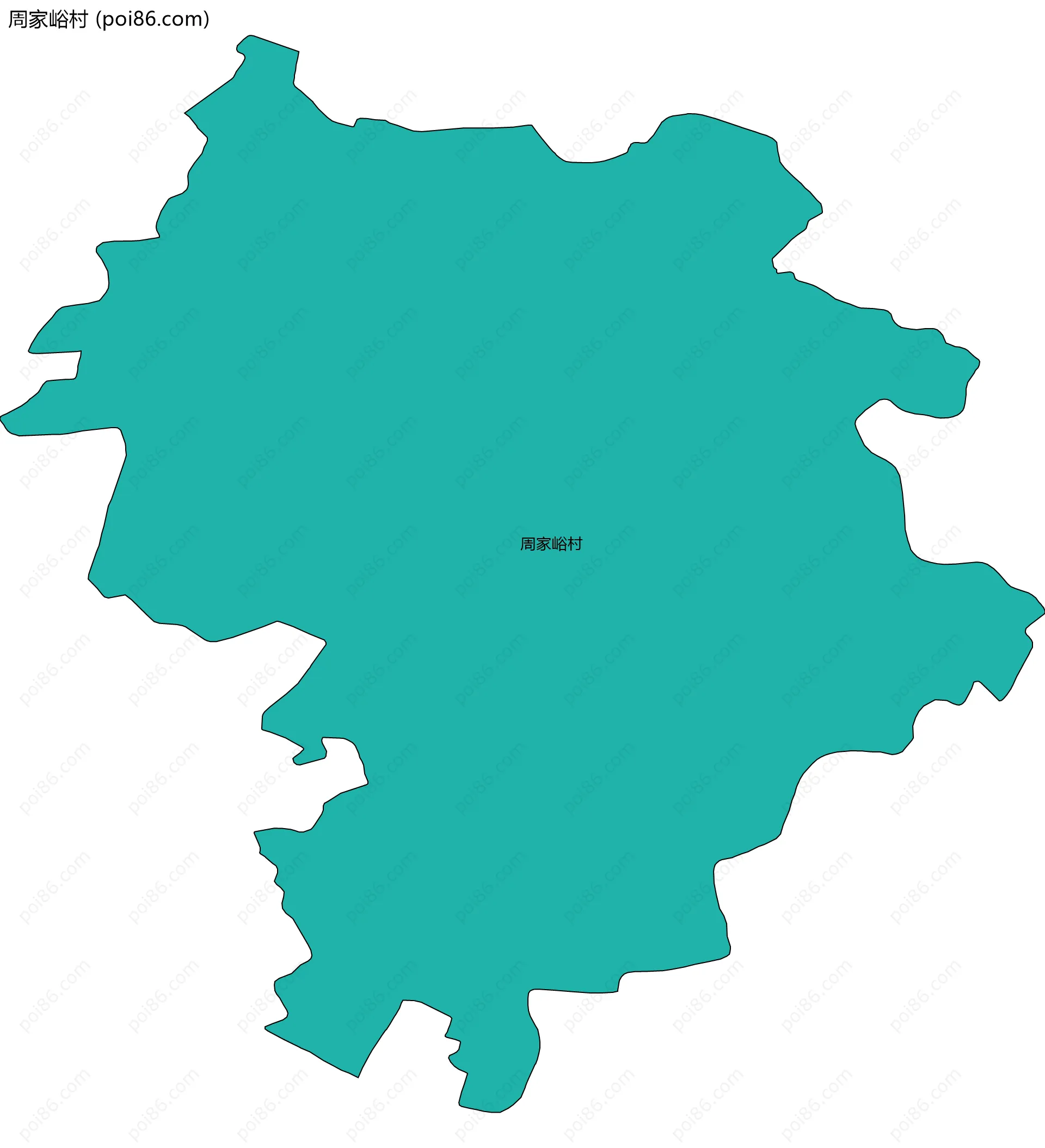 周家峪村边界地图