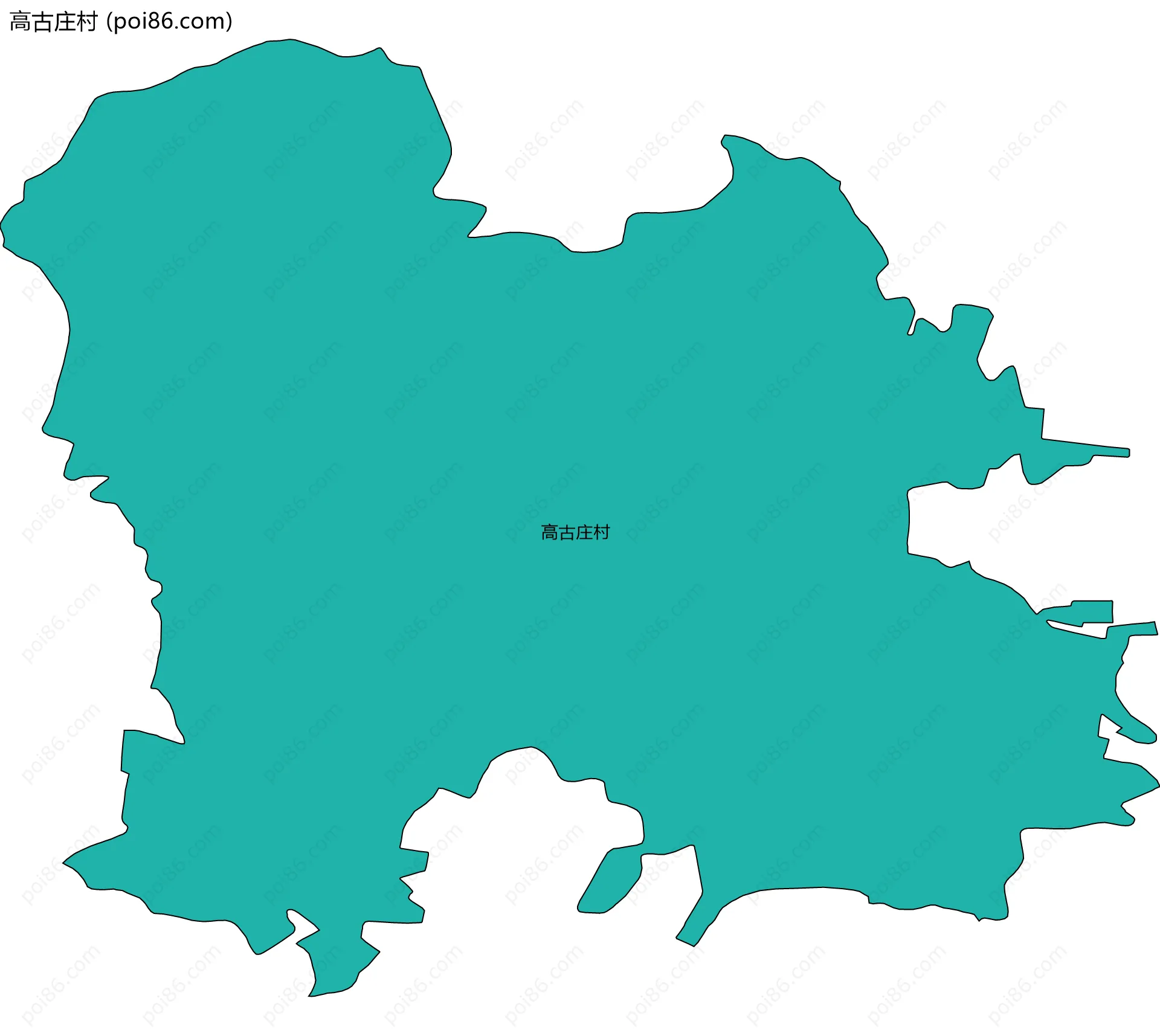 高古庄村边界地图