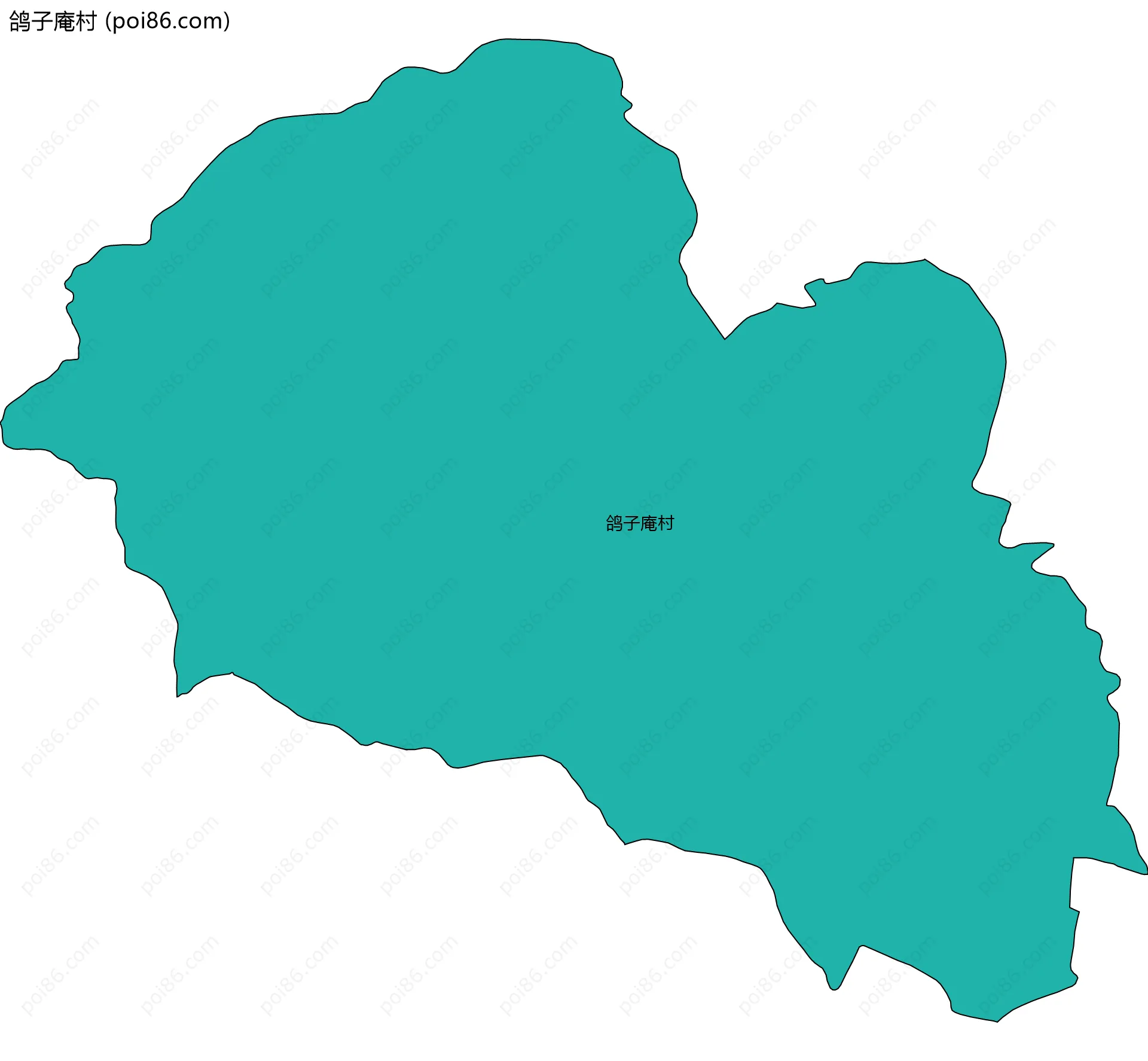 鸽子庵村边界地图