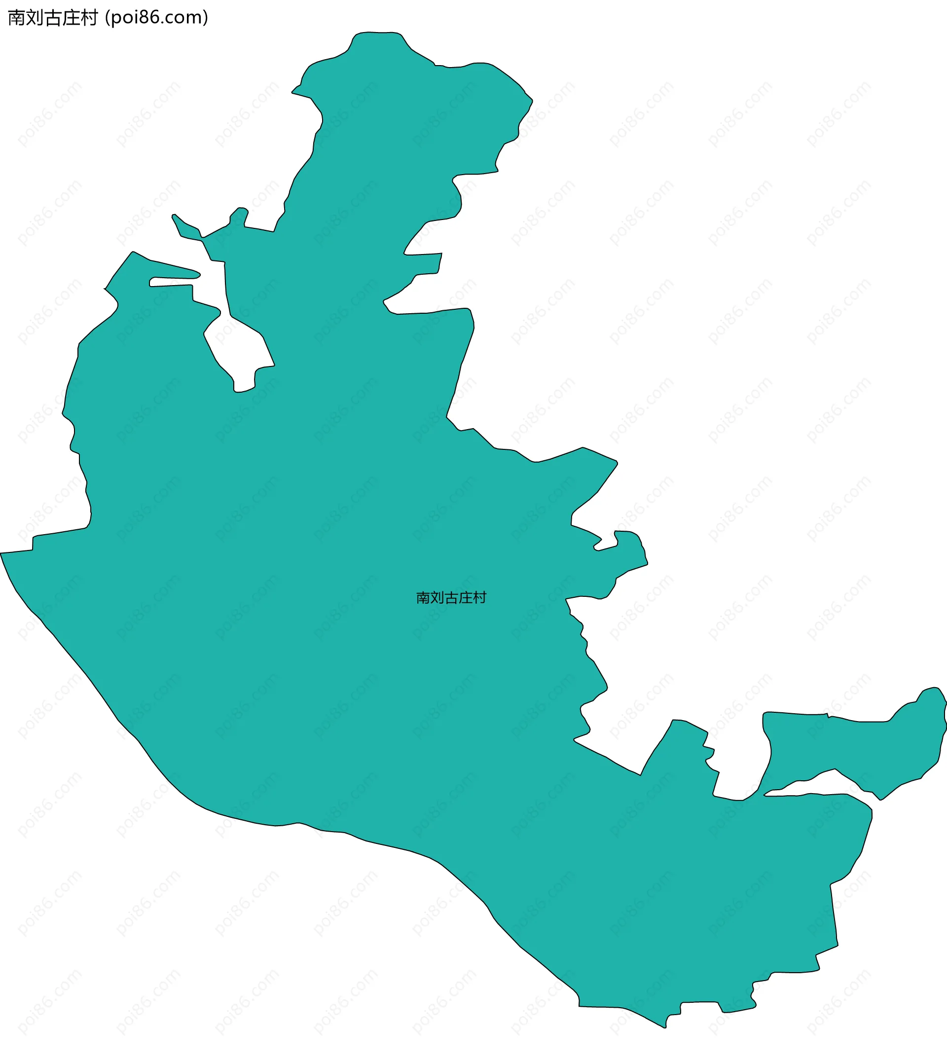 南刘古庄村边界地图