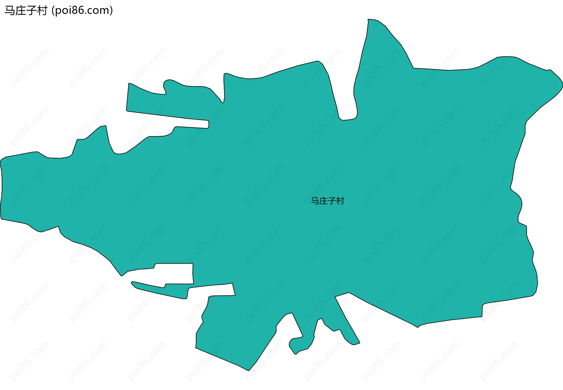 马庄子村边界地图