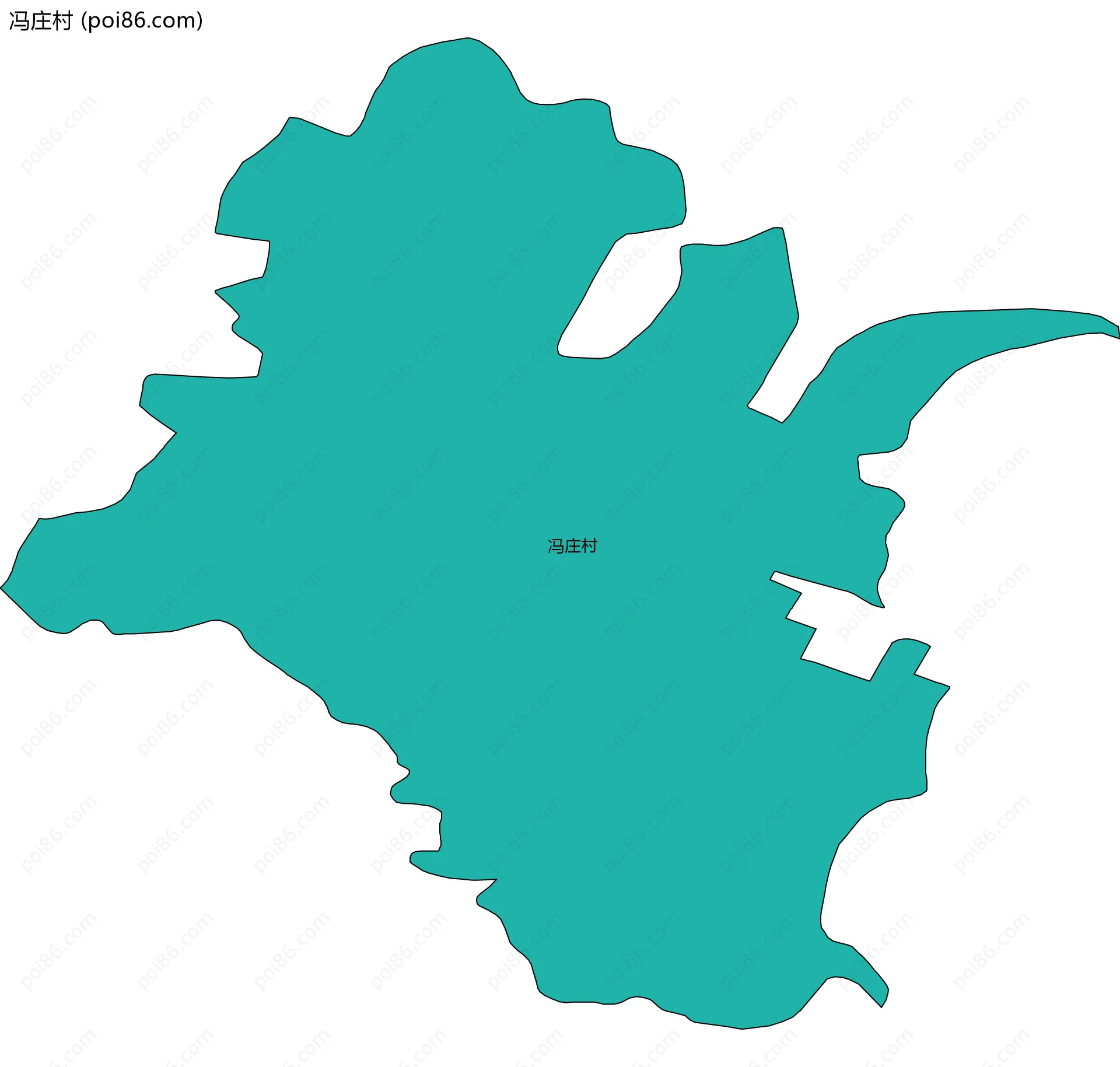 冯庄村边界地图