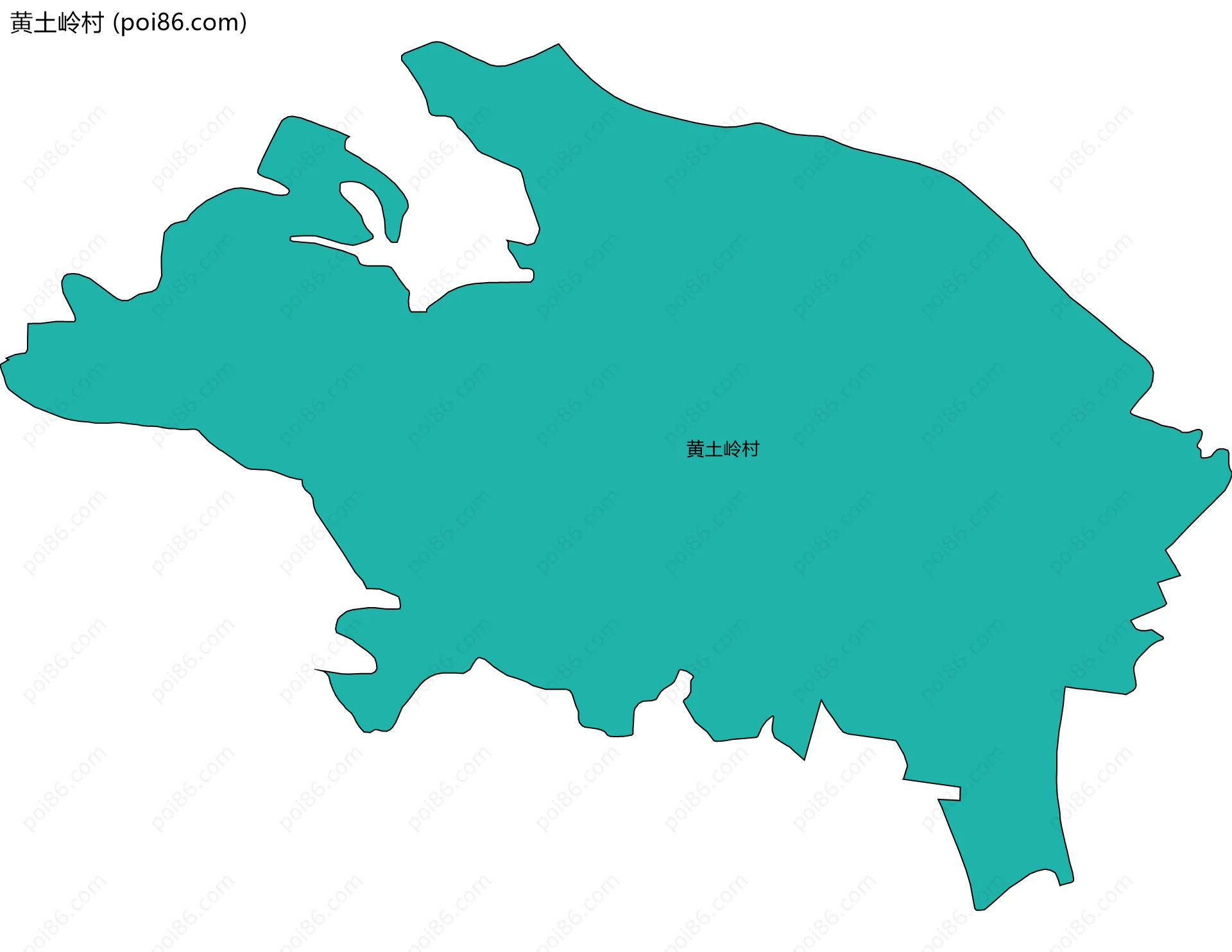 黄土岭村边界地图