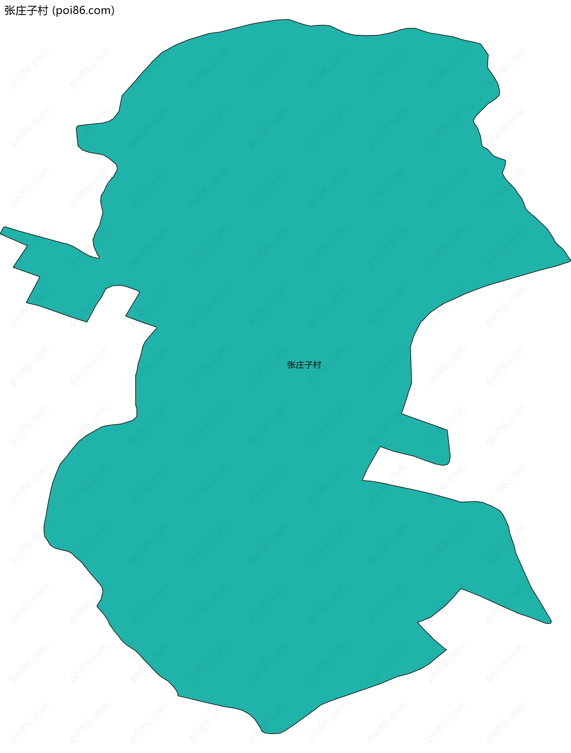 张庄子村边界地图