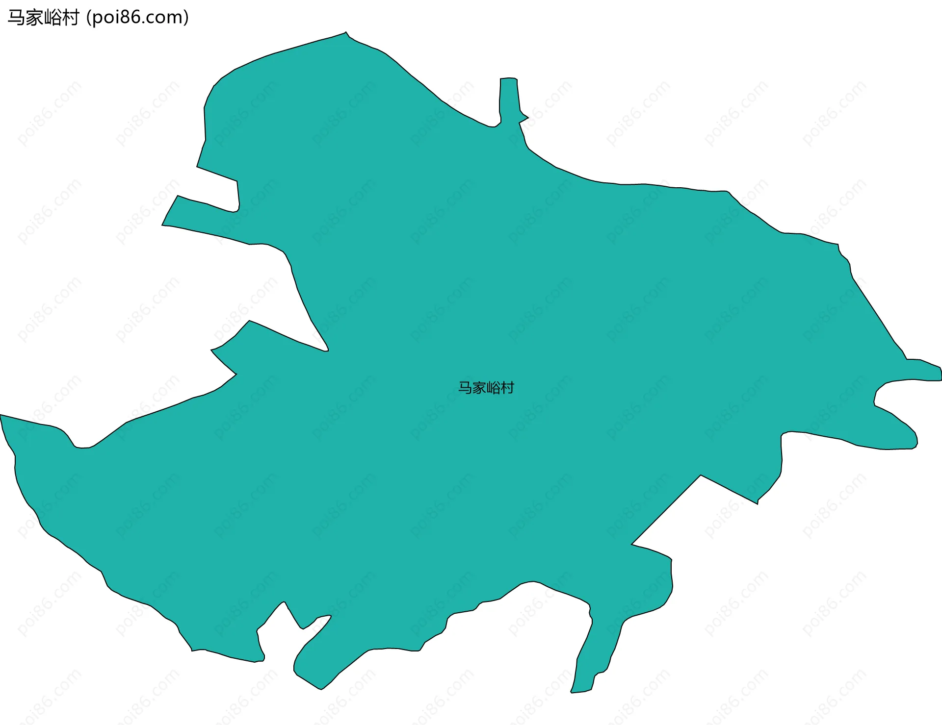 马家峪村边界地图