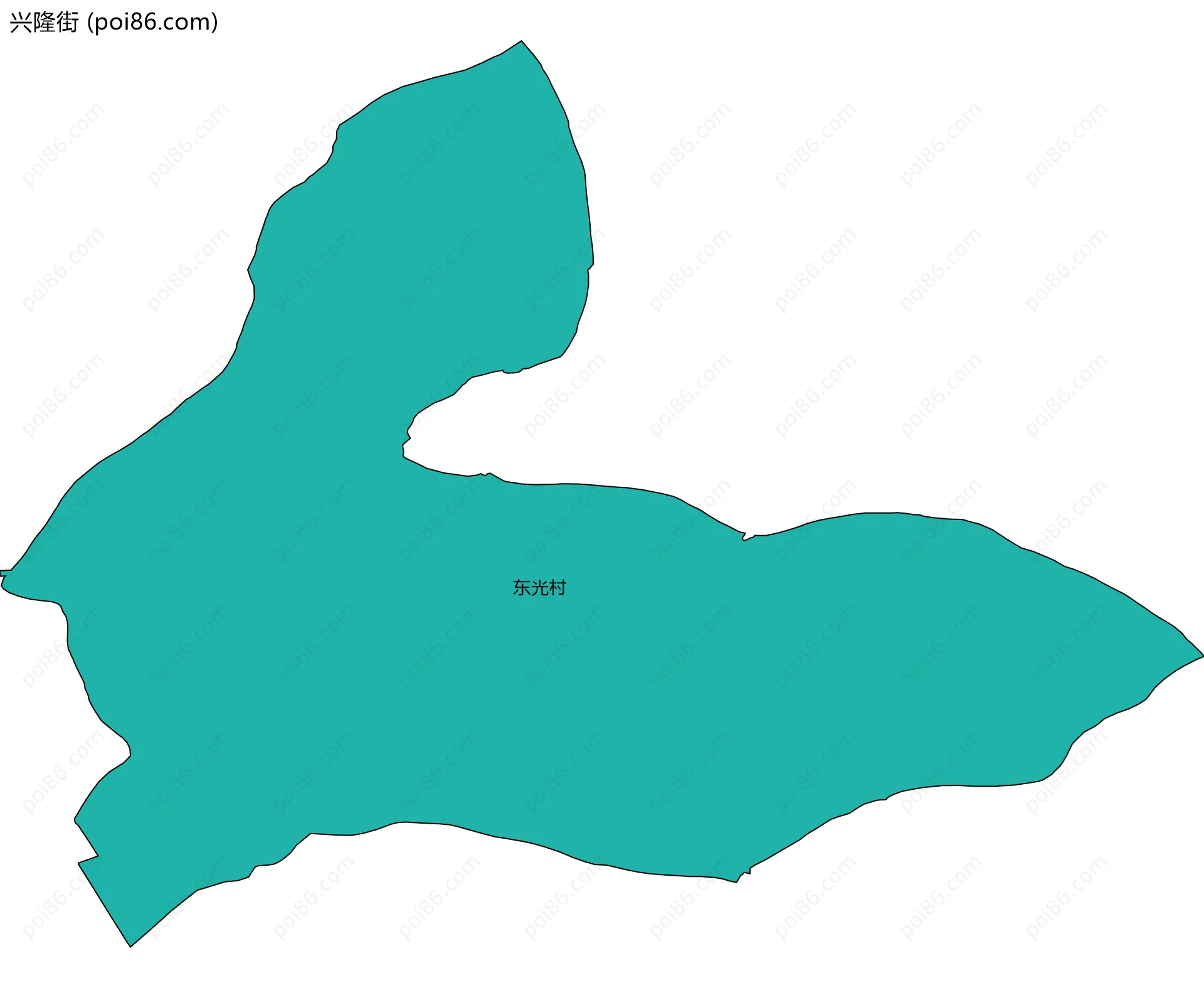 兴隆街边界地图(五级行政区划)