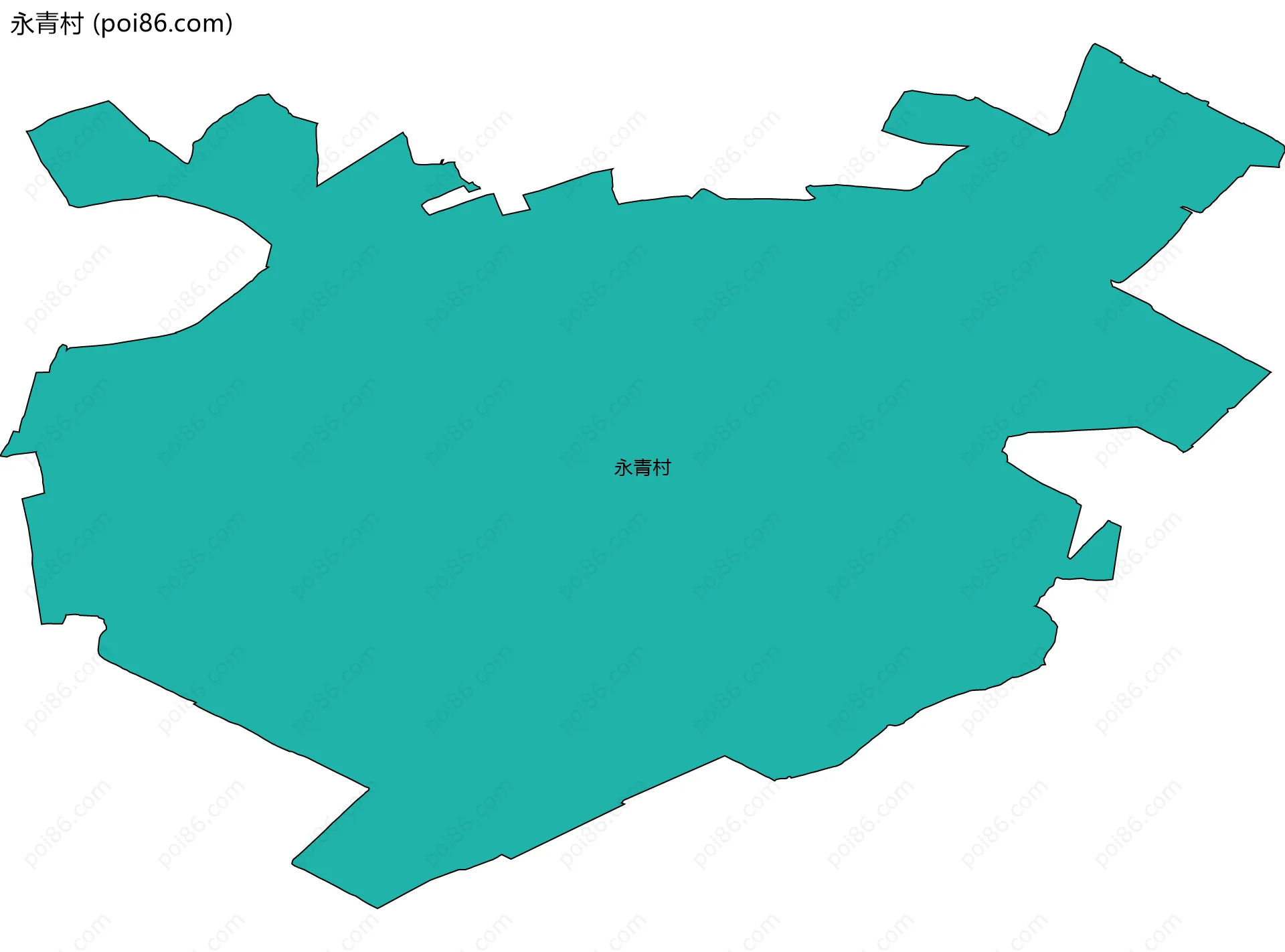 永青村边界地图