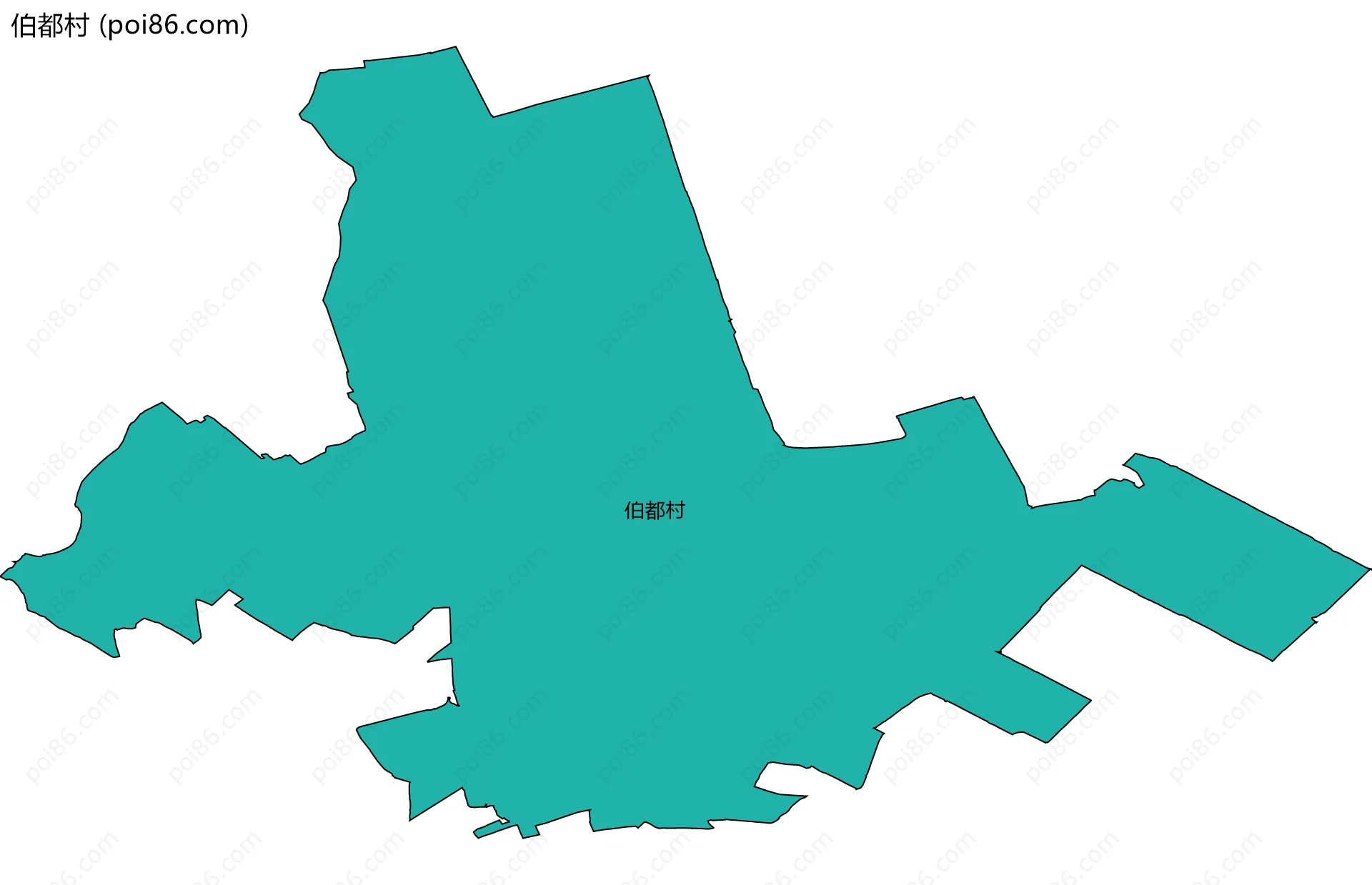 伯都村边界地图
