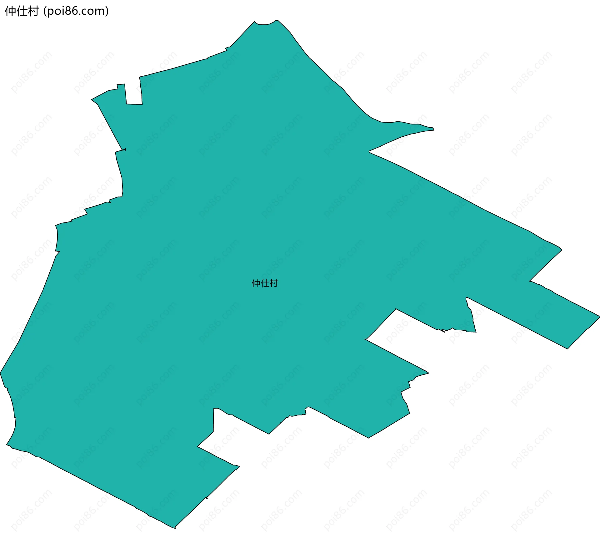 仲仕村边界地图