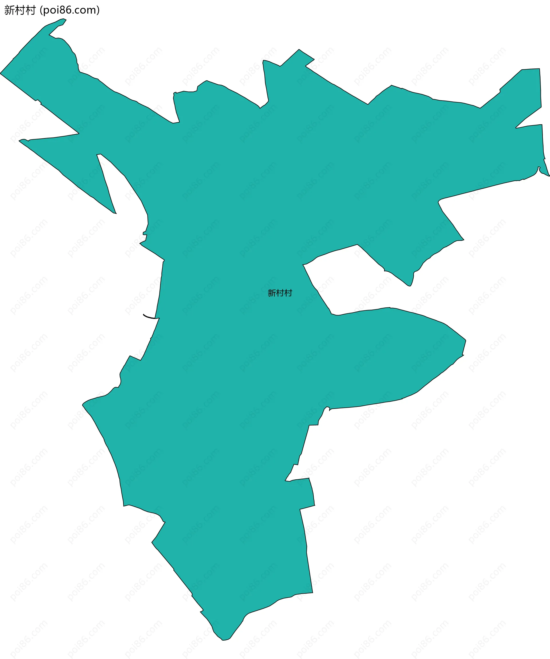 新村村边界地图