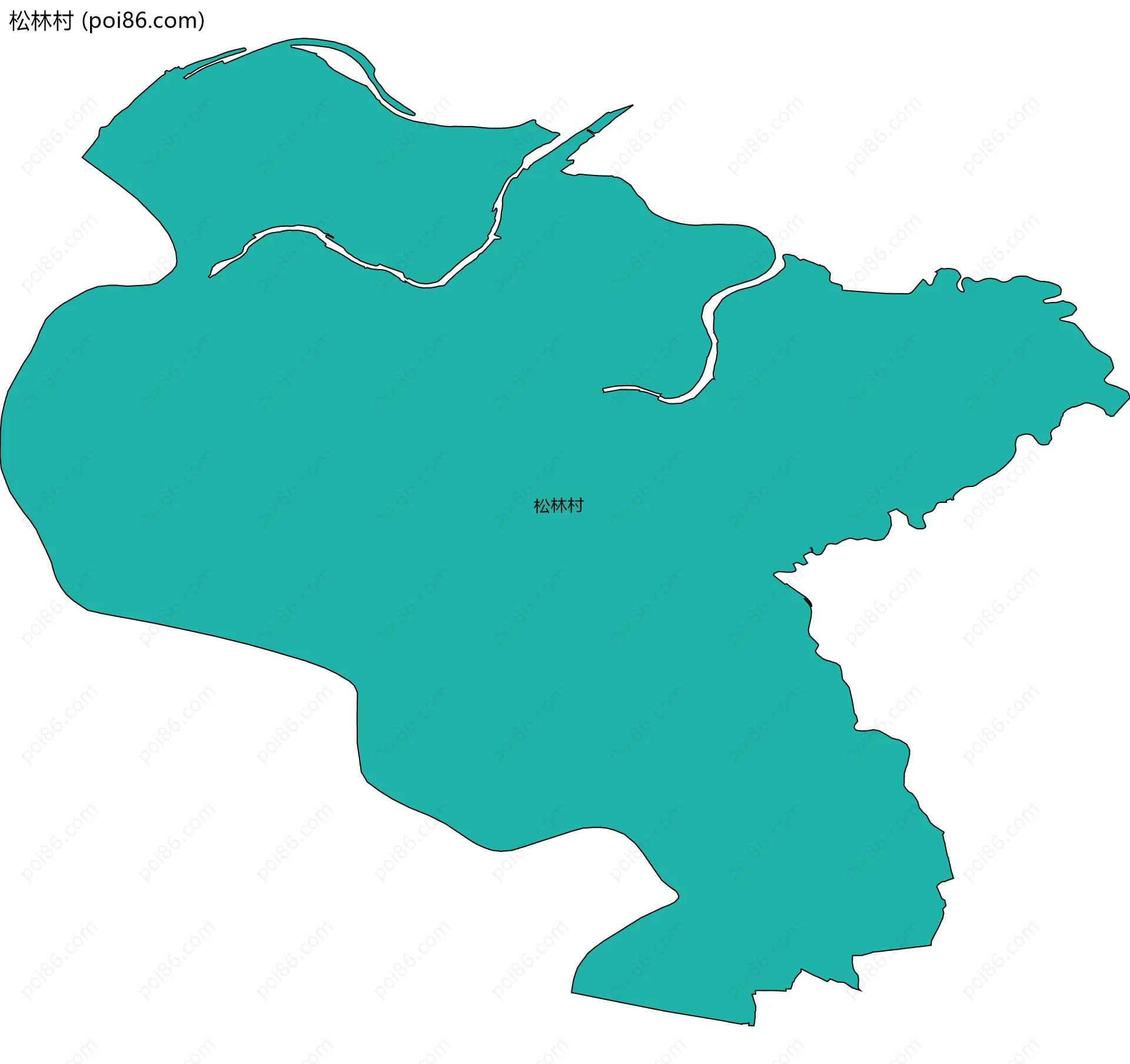 松林村边界地图