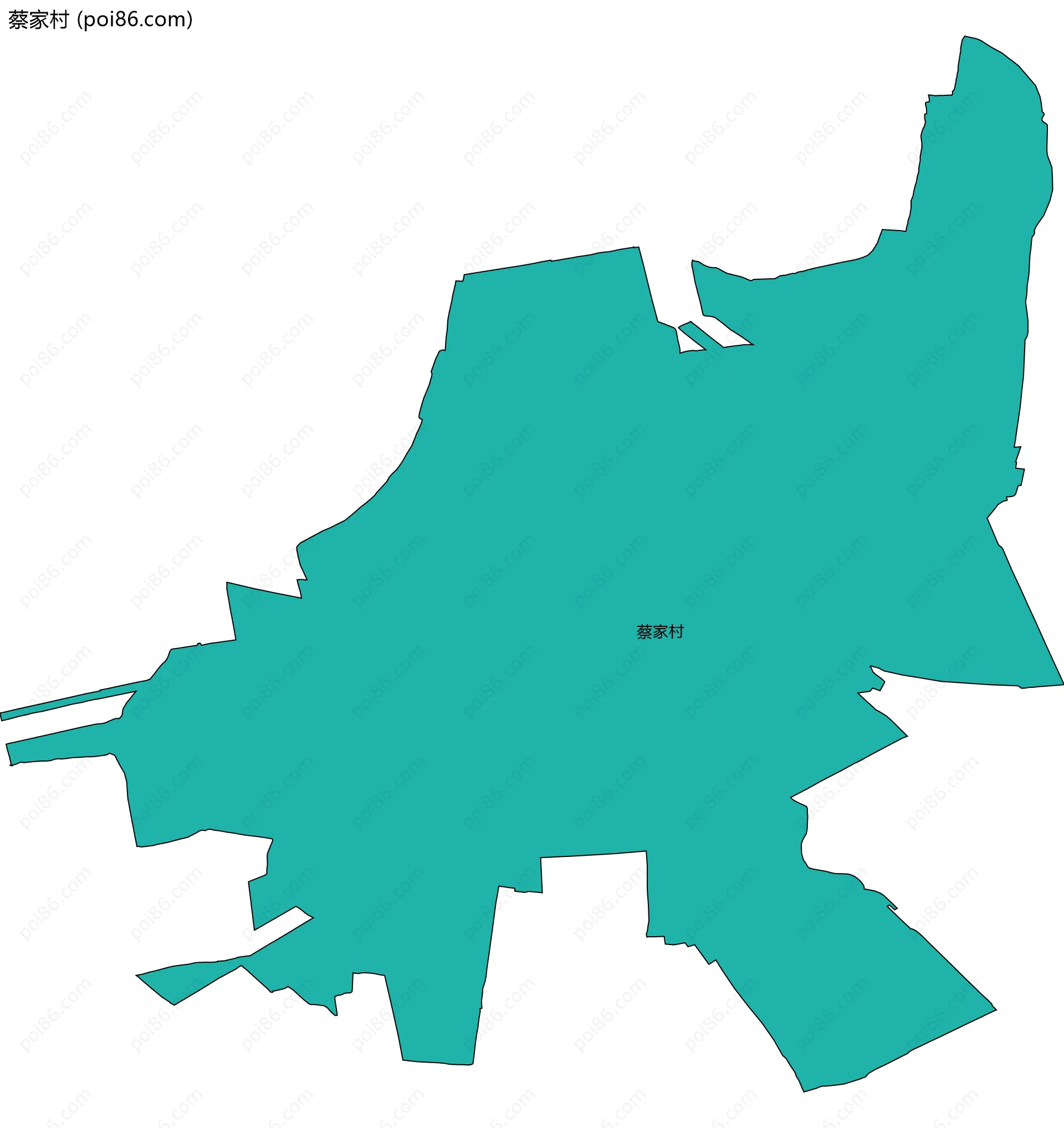 蔡家村边界地图