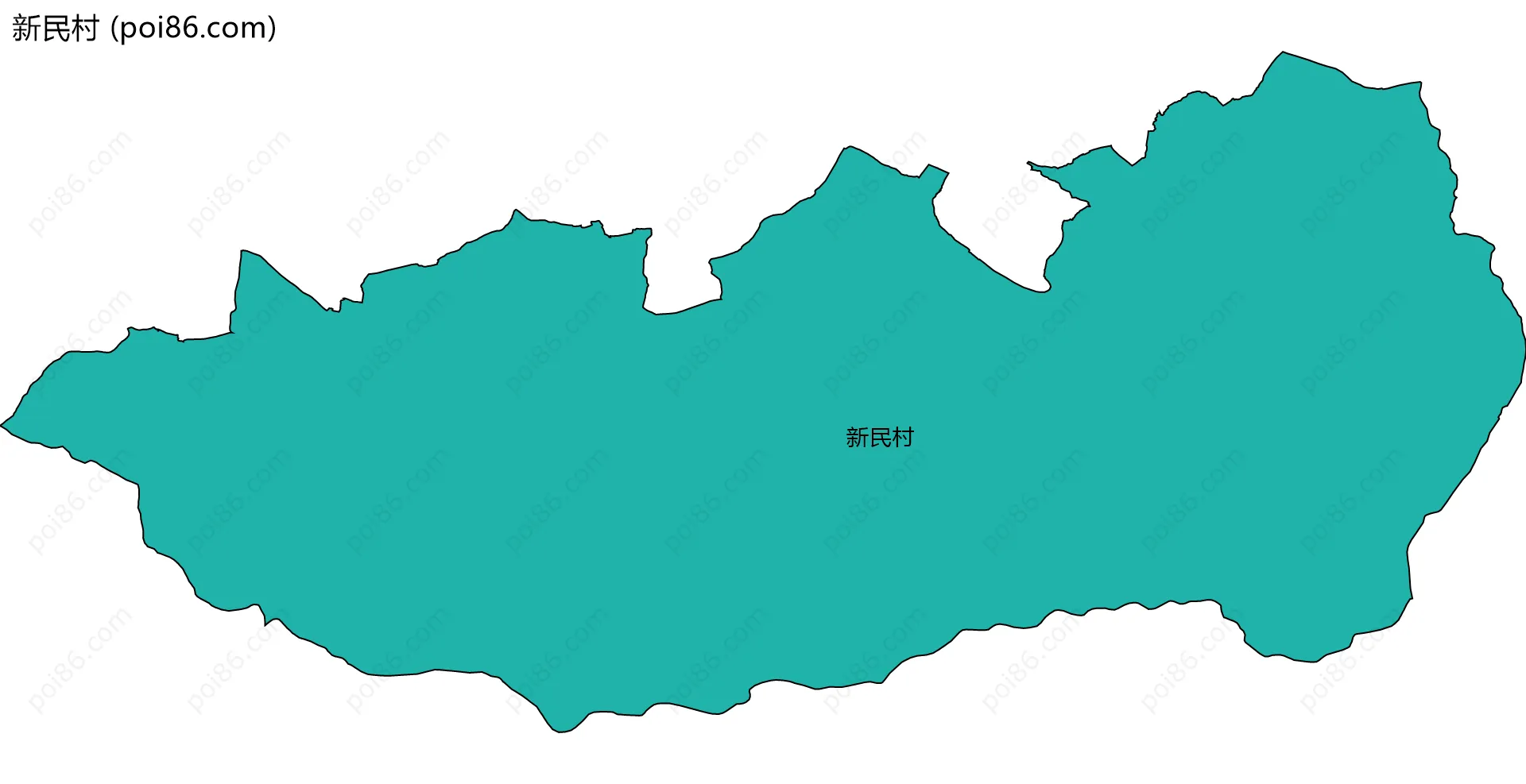 新民村边界地图