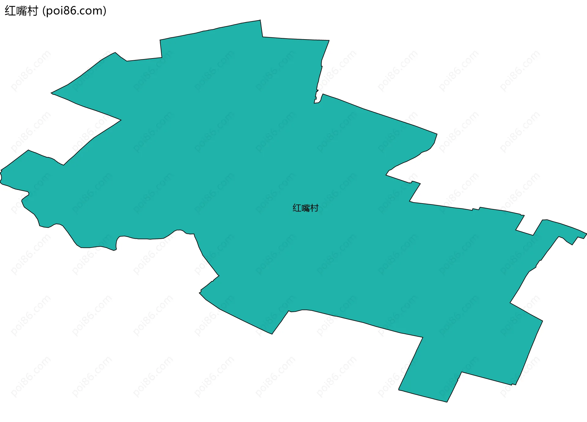 红嘴村边界地图