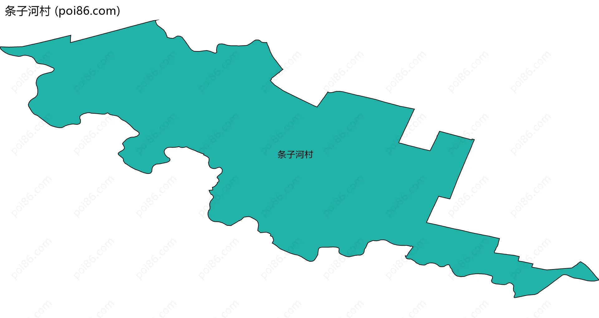 条子河村边界地图