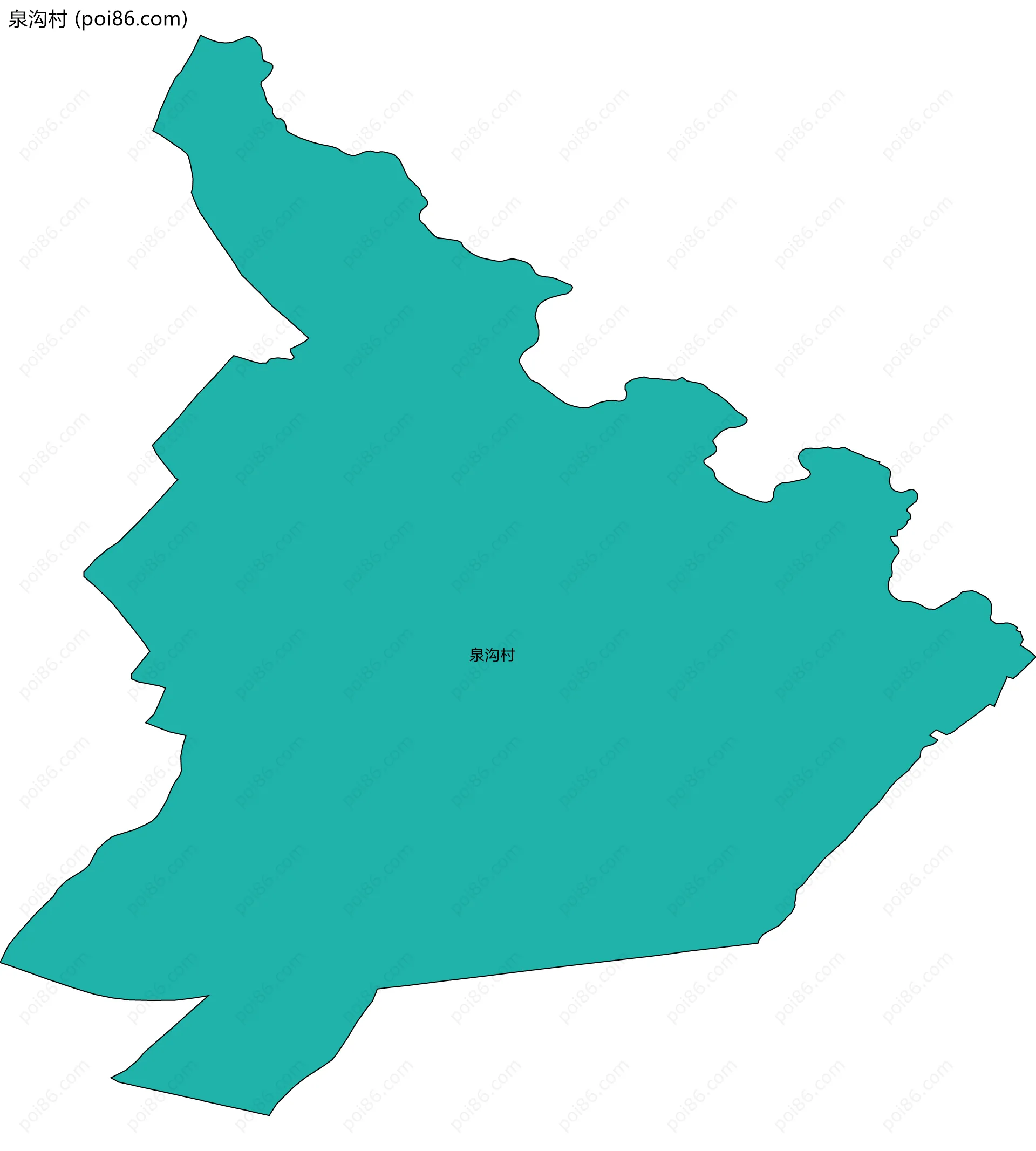 泉沟村边界地图