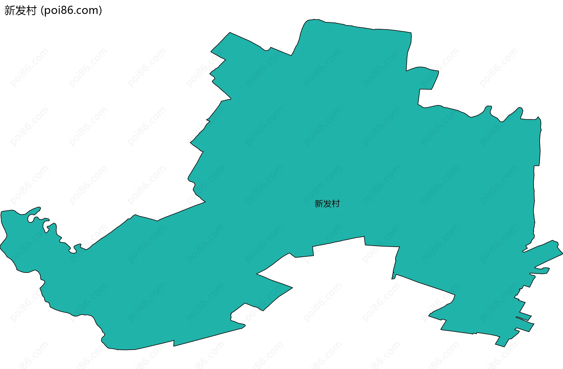 新发村边界地图