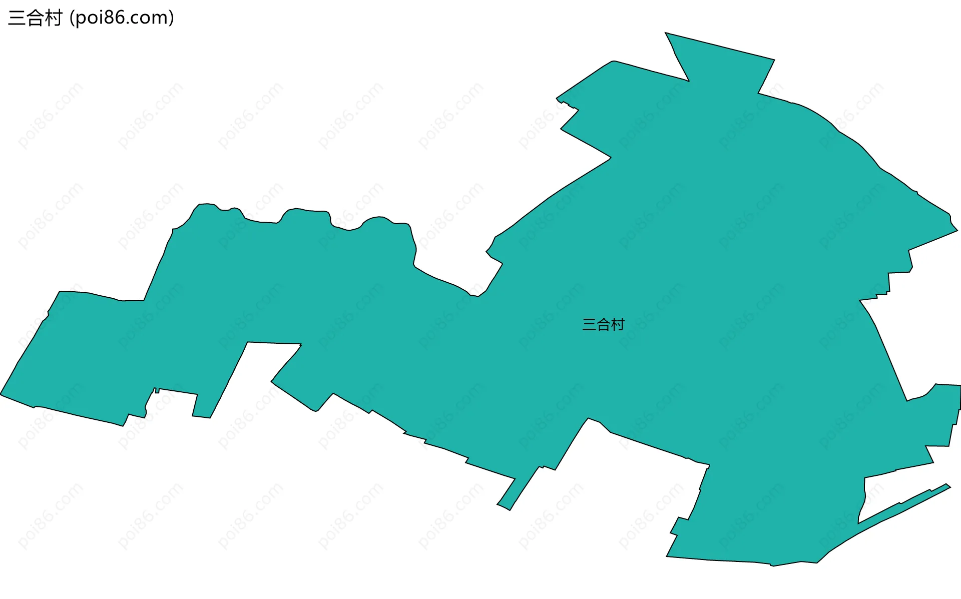 三合村边界地图
