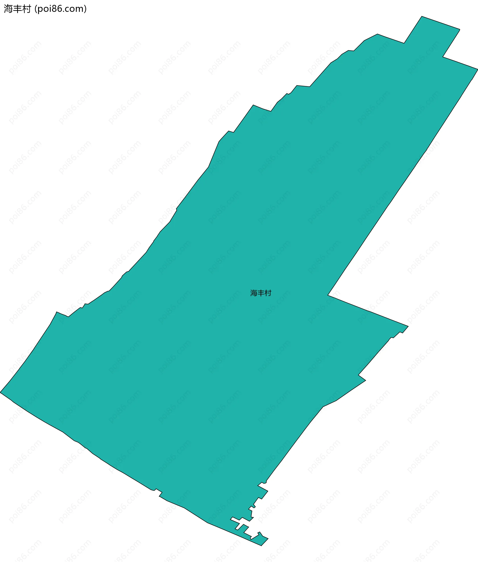 海丰村边界地图