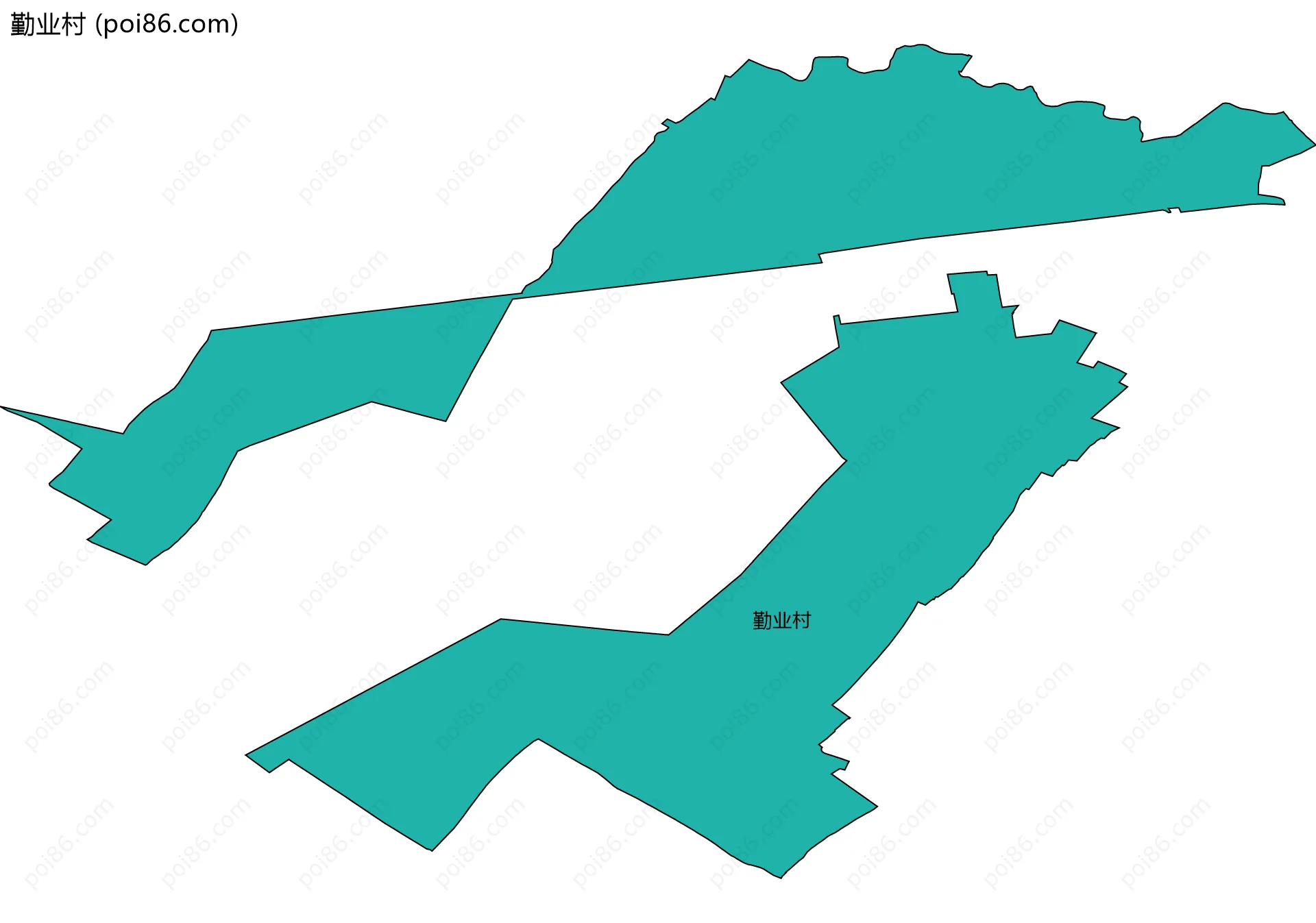 勤业村边界地图