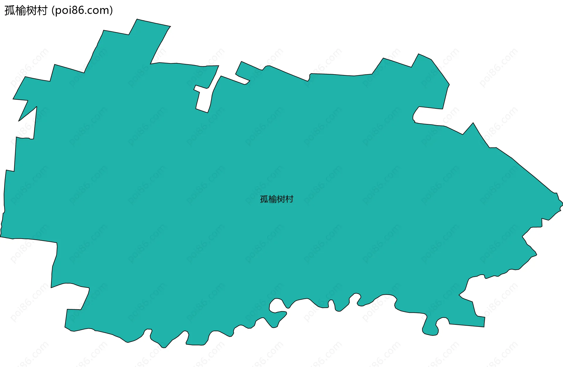 孤榆树村边界地图