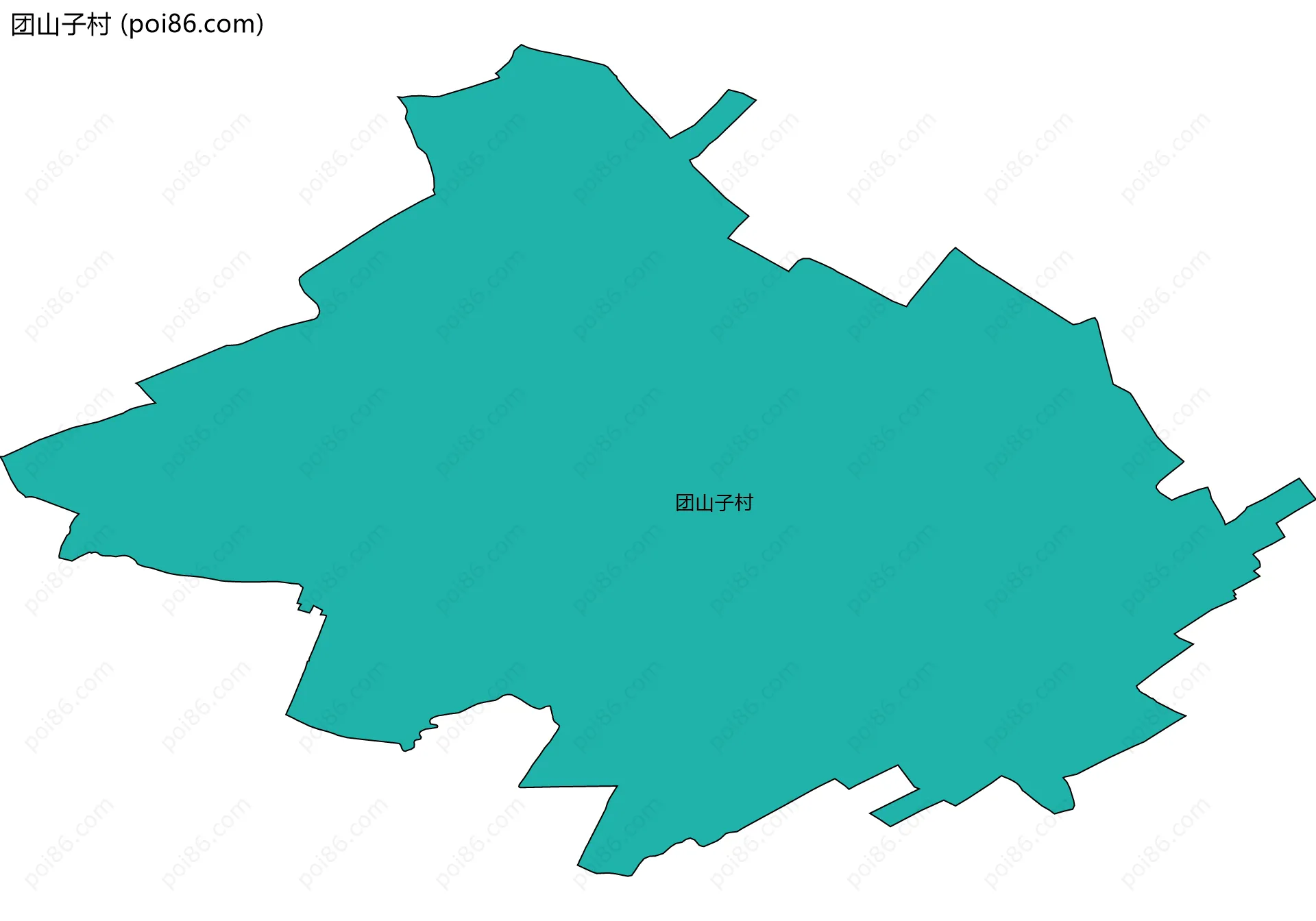 团山子村边界地图