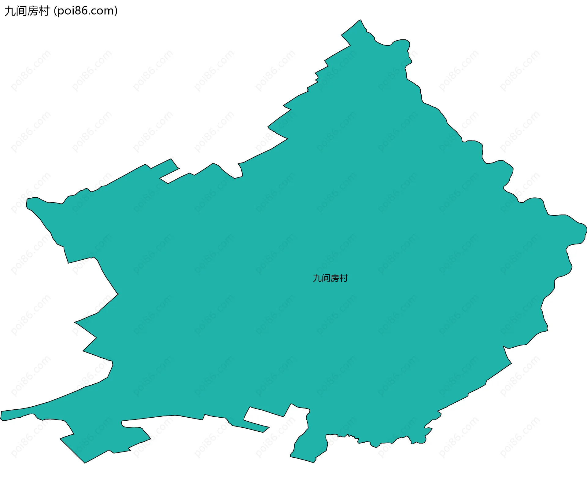 九间房村边界地图
