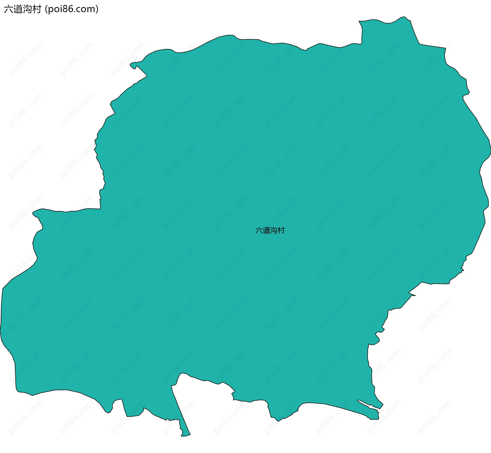 六道沟村边界地图