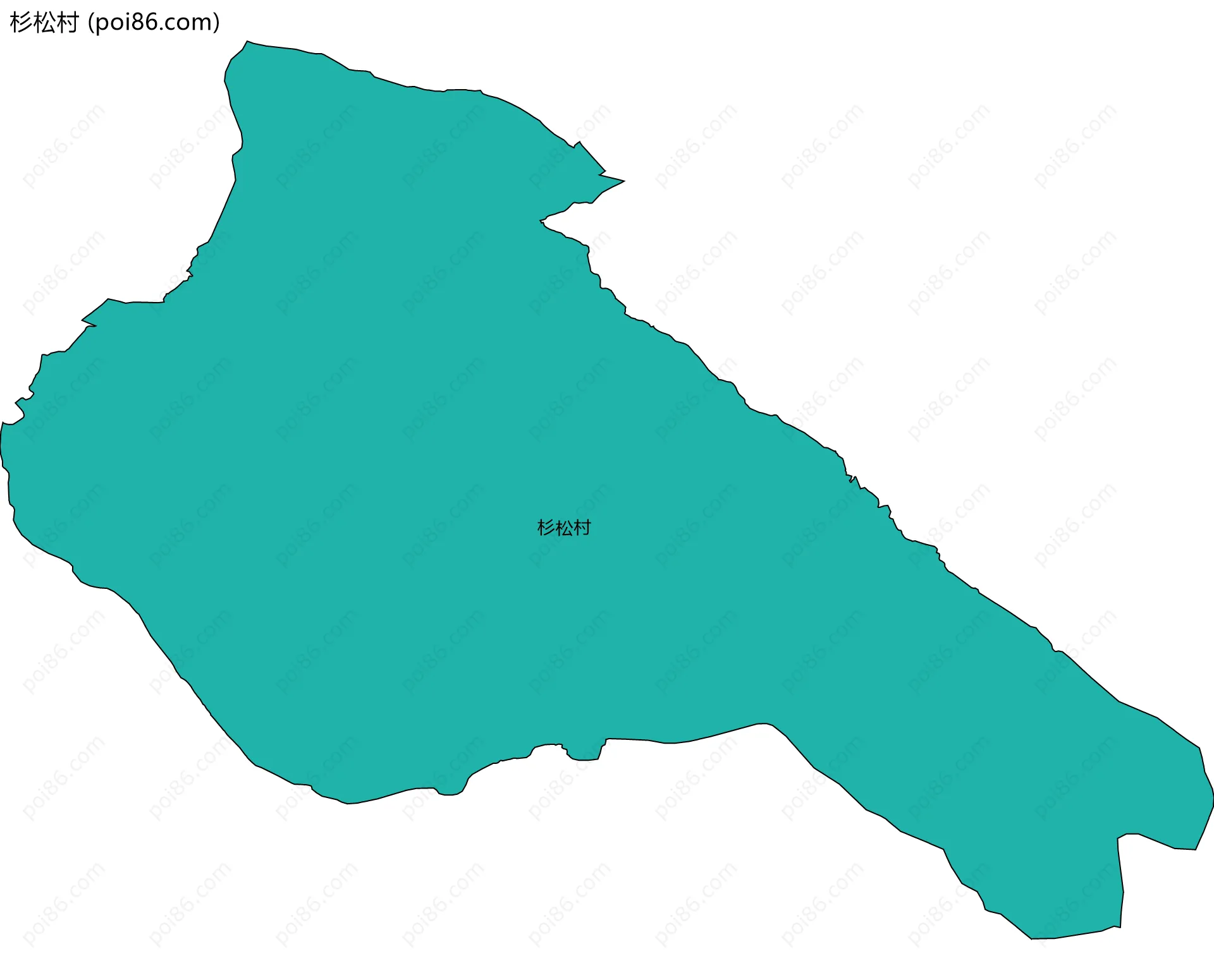 杉松村边界地图