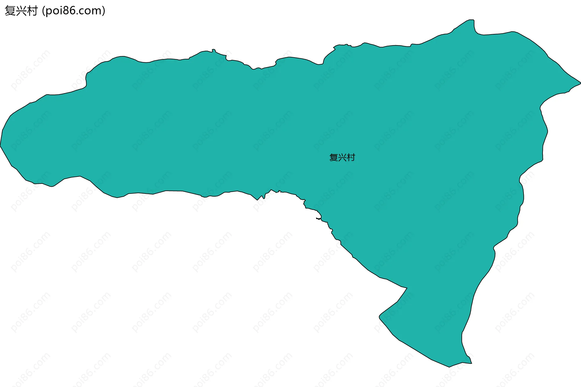 复兴村边界地图