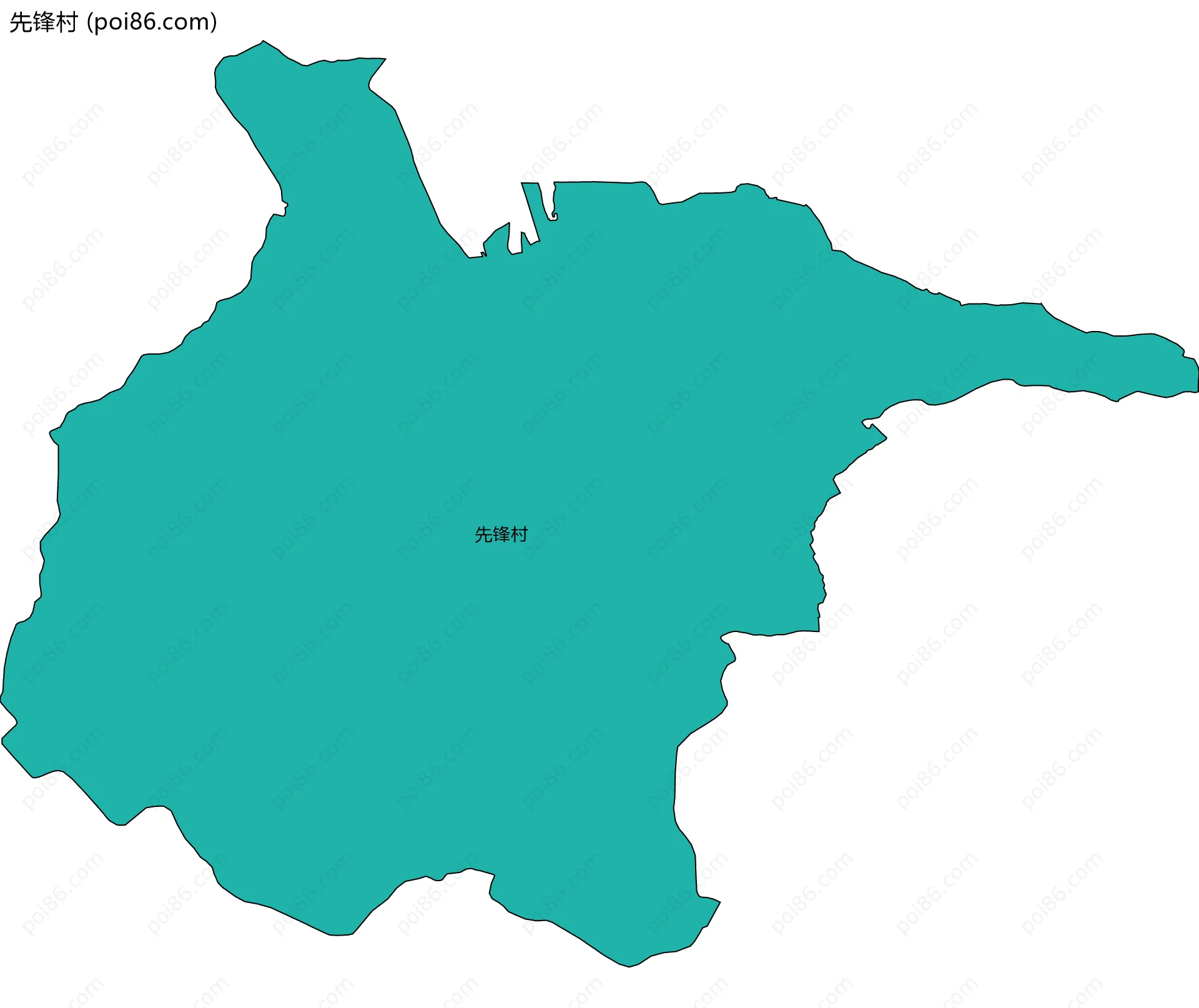 先锋村边界地图