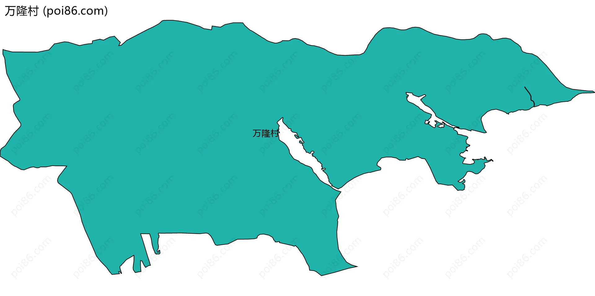 万隆村边界地图