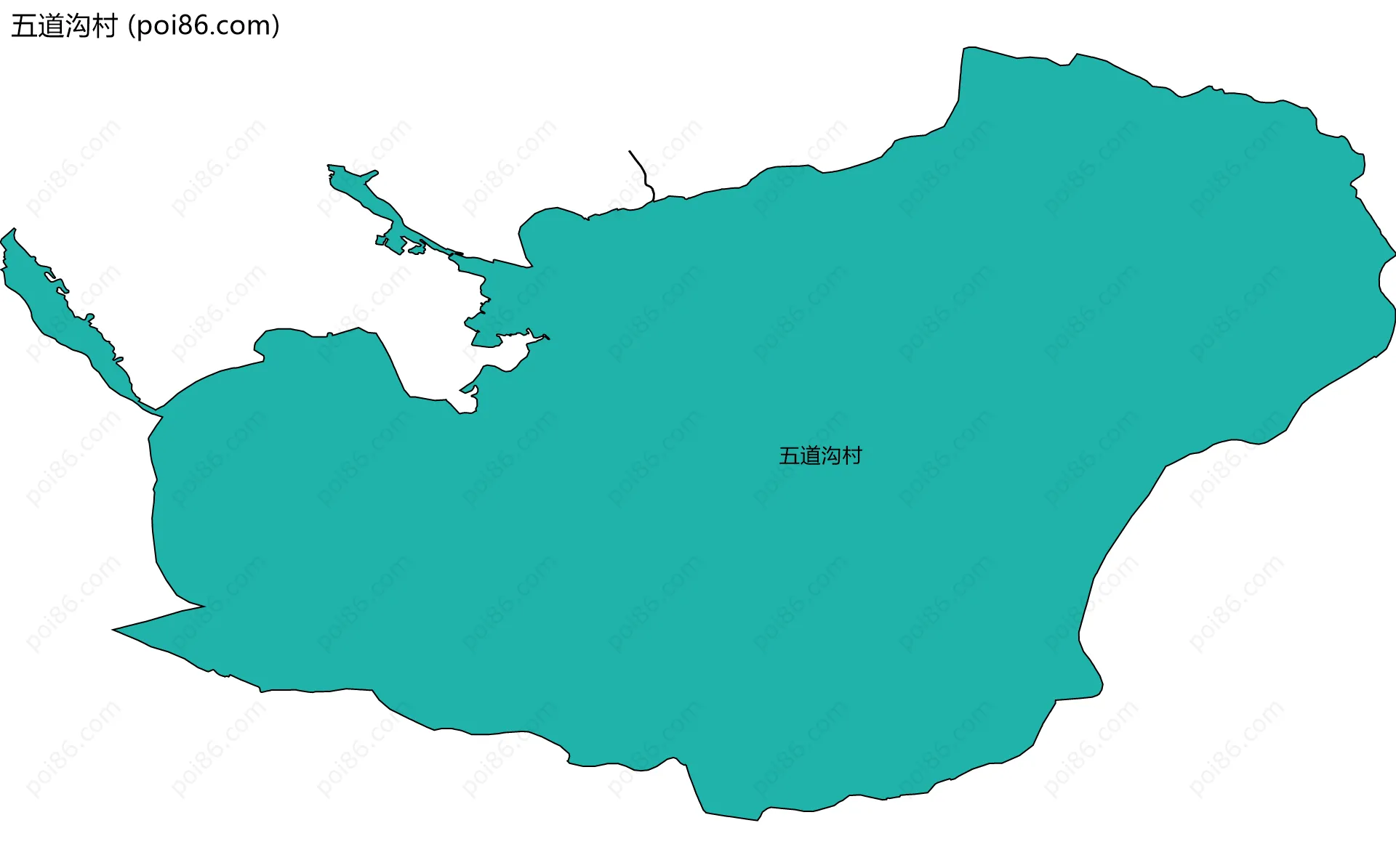 五道沟村边界地图