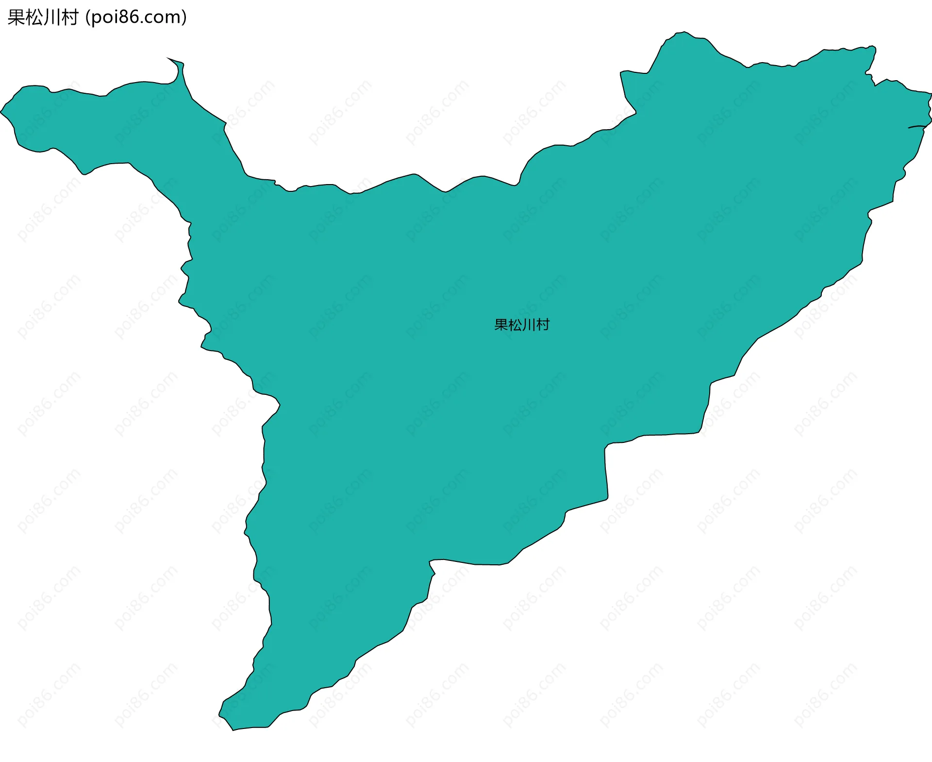 果松川村边界地图