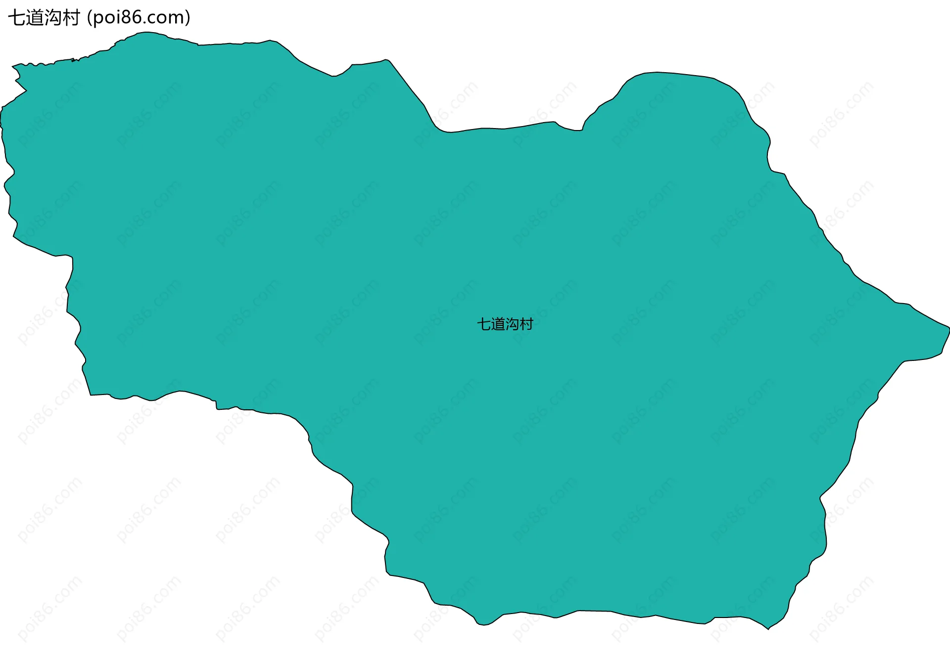 七道沟村边界地图