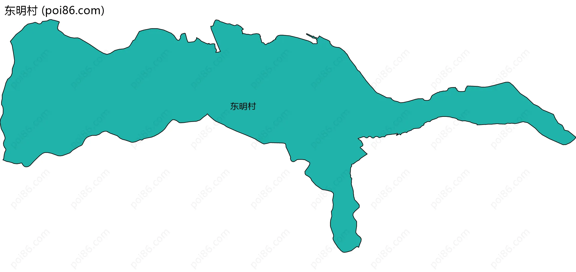 东明村边界地图