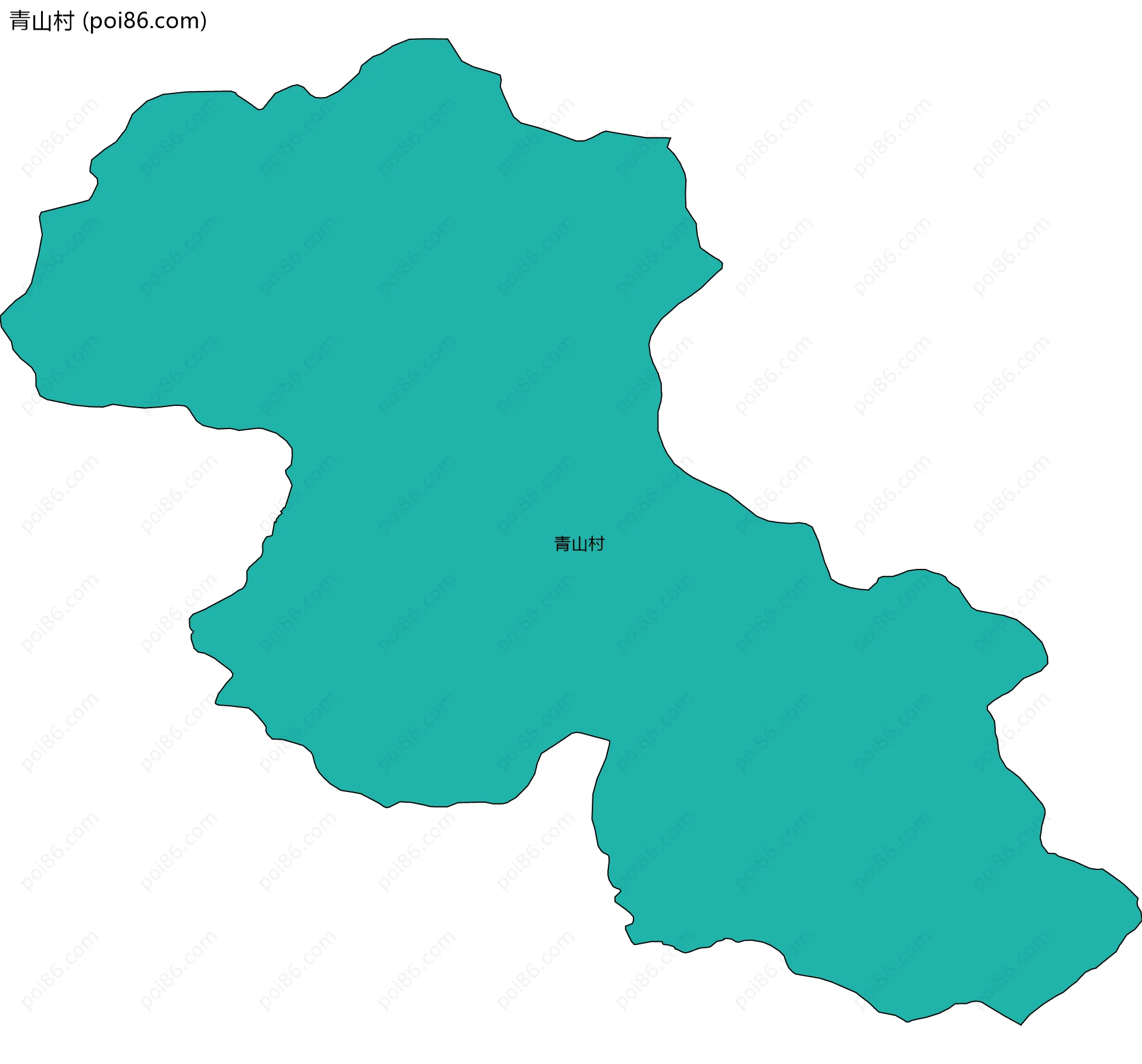青山村边界地图