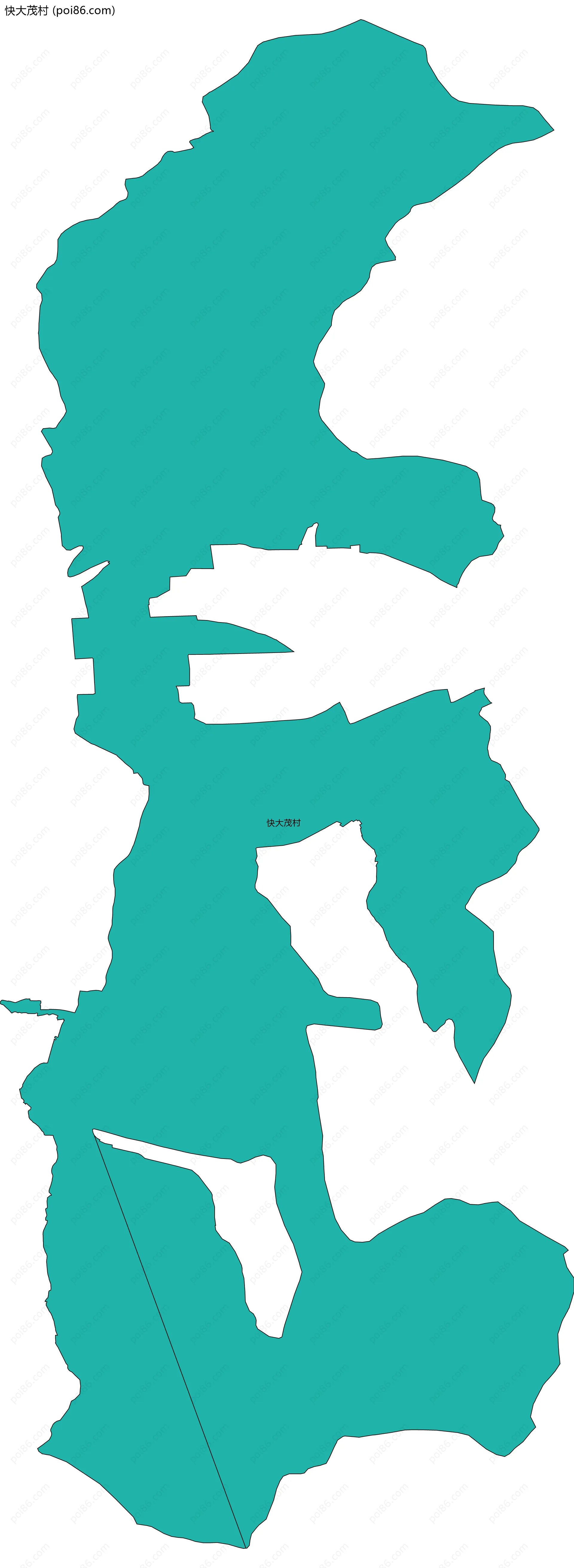快大茂村边界地图