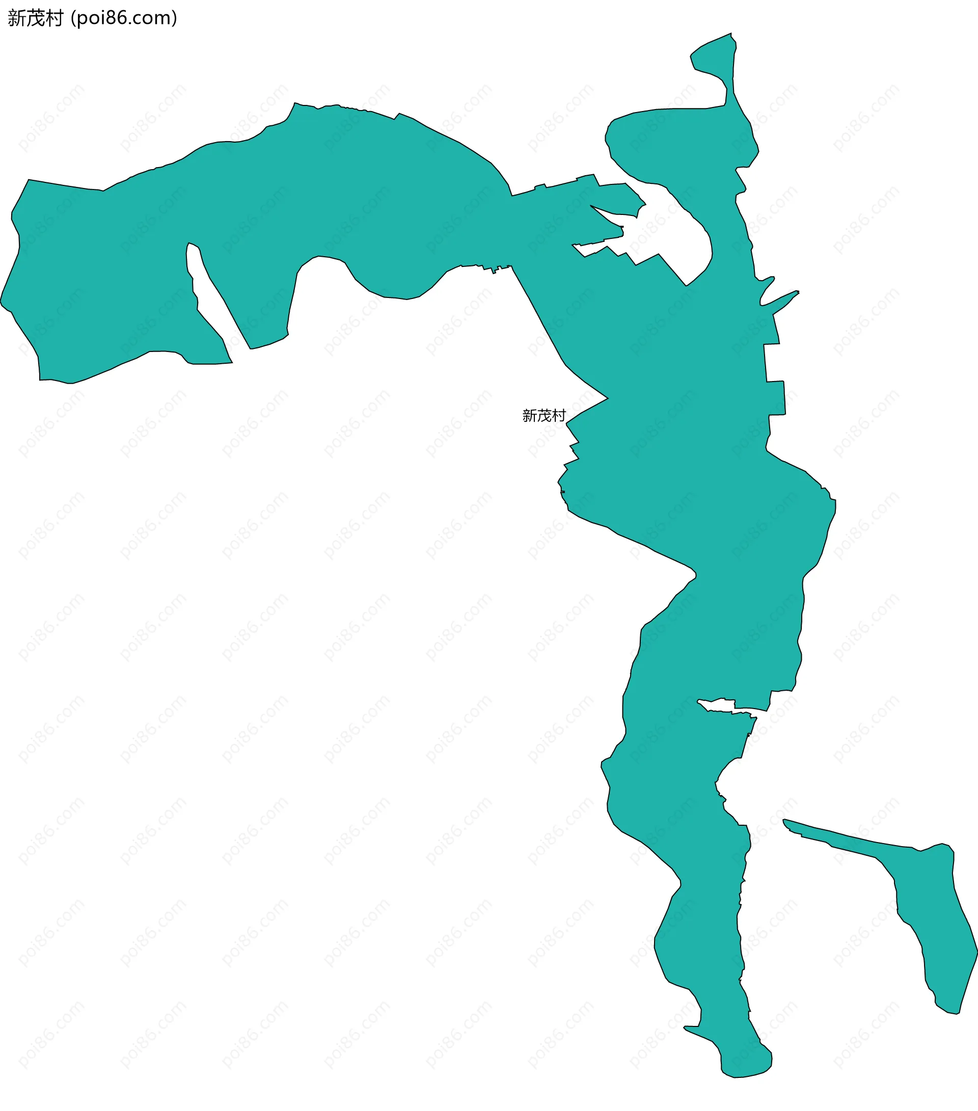 新茂村边界地图